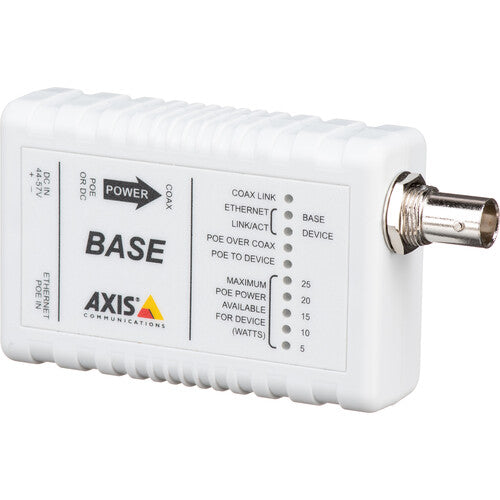 Axis Communications T8641 PoE+ over Coax Base Unit - Power Over Ethernet Extender for IP Cameras & Security Systems | Ideal for Long-Distance CCTV Installations & Remote Surveillance