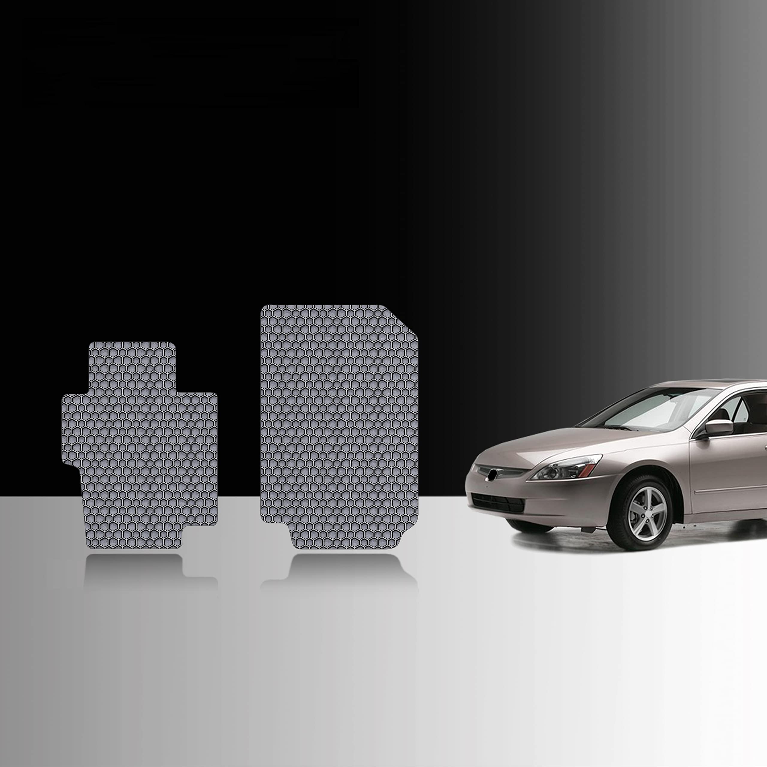 Premium All-Weather Floor Mats for Honda Accord 2003-2007 Sedan - Heavy Duty Rubber Car Mats Set (Front Row) - Durable USA-Made Gray Floor Liners - Perfect for Winter, Rain & Mud Protection
