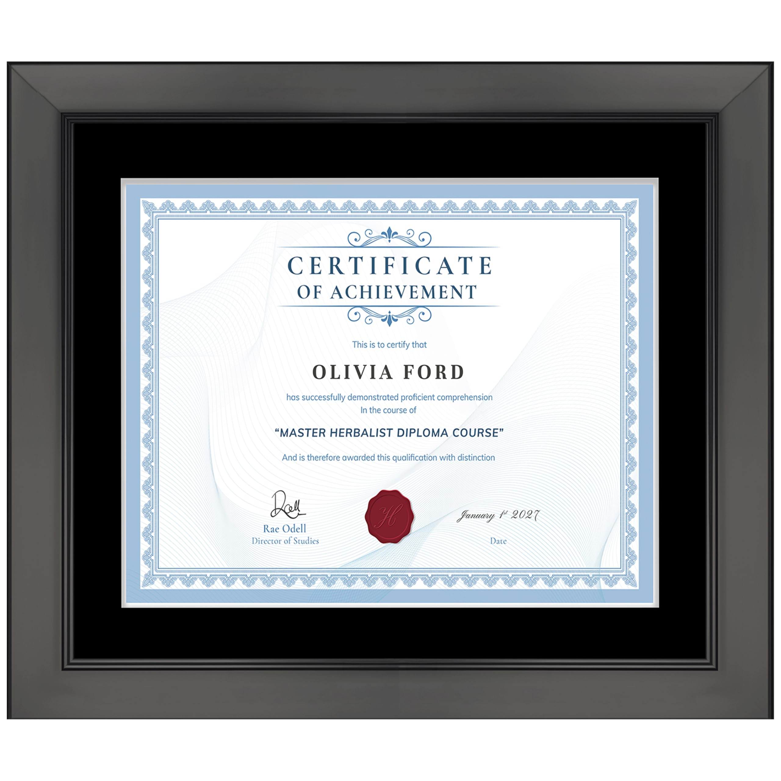 CountryArtHouse 15x18 Inch Black Solid Wood Diploma Frame - Double Mat (Black on White) - Fits 11x14 Diplomas with Mat or 15x18 Without Mat - Shatterproof Acrylic Front & Durable Foam Backing - Perfect for Graduation, Office Decor & Certificate Display