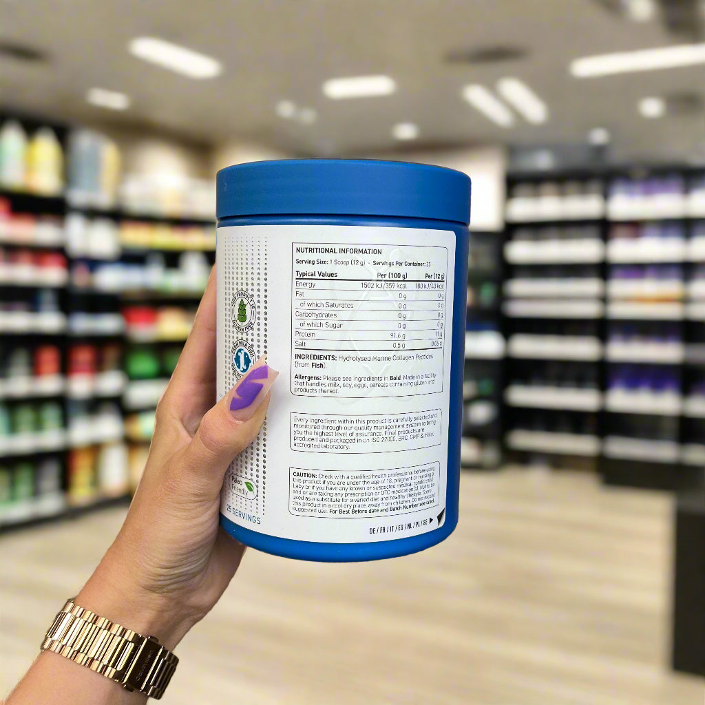 Pure Marine Collagen Peptides Powder 300g - Unflavored Collagen Supplement for Skin, Hair & Joint Support - Hydrolyzed for Better Absorption - Keto & Paleo Friendly (Great for Smoothies, Coffee & Baking)