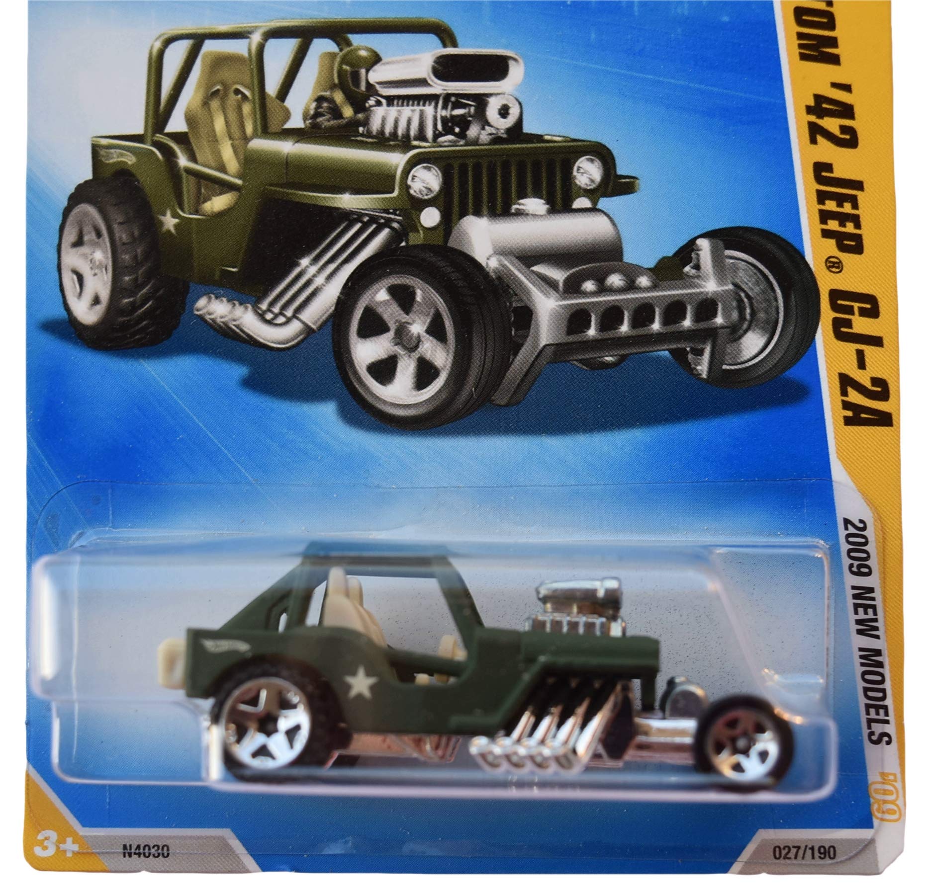 Hot Wheels Custom '42 Jeep CJ 2A 1:64 Scale Diecast Car - Green Collectible Toy Vehicle for Kids & Adults | Perfect for Display, Gifts, and Play Scenes