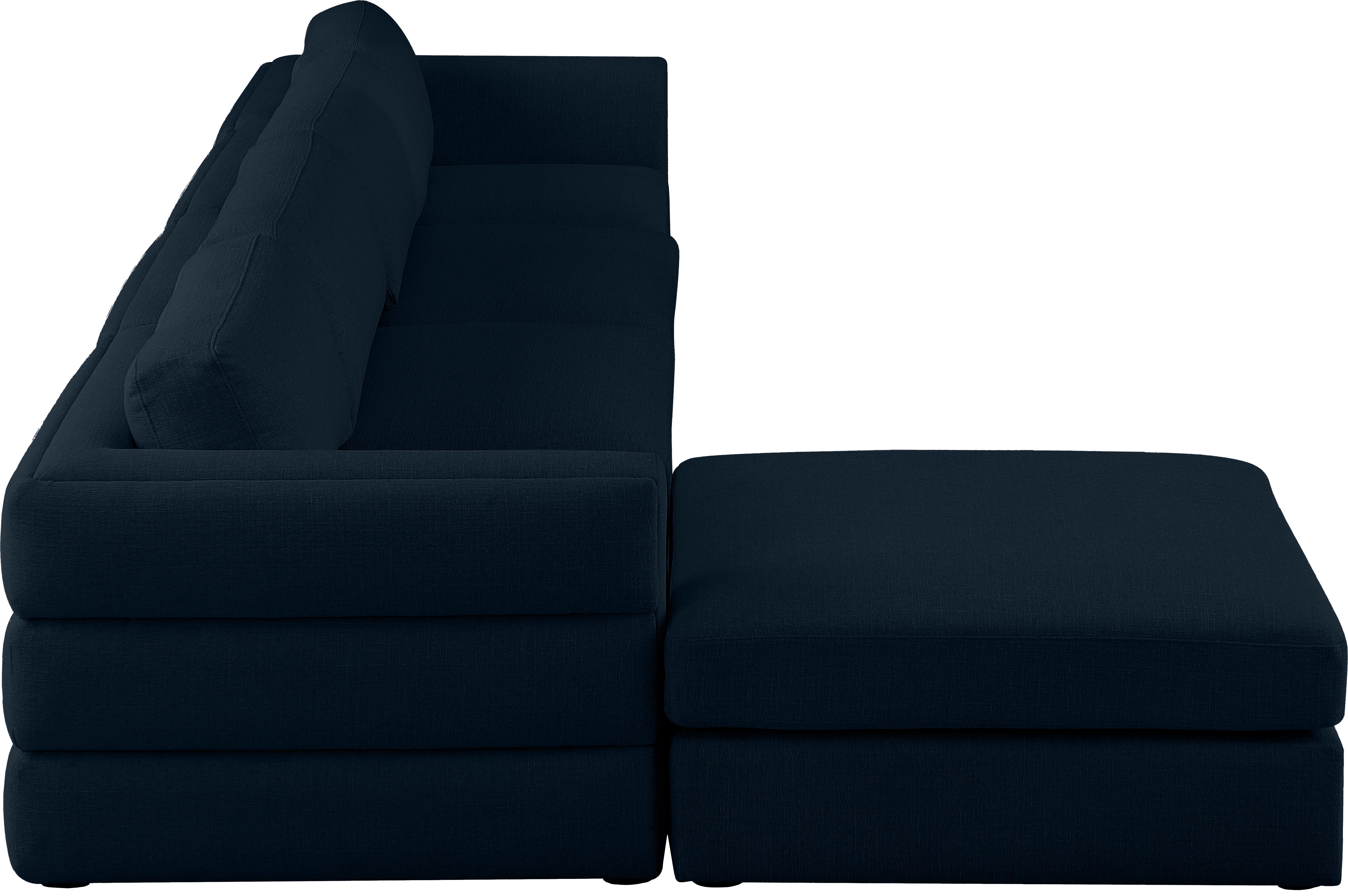 Beckham Durable Linen Textured Fabric Modular Sectional Sofa - Modern Living Room Furniture for Home Theater, Family Gatherings & Cozy Relaxation