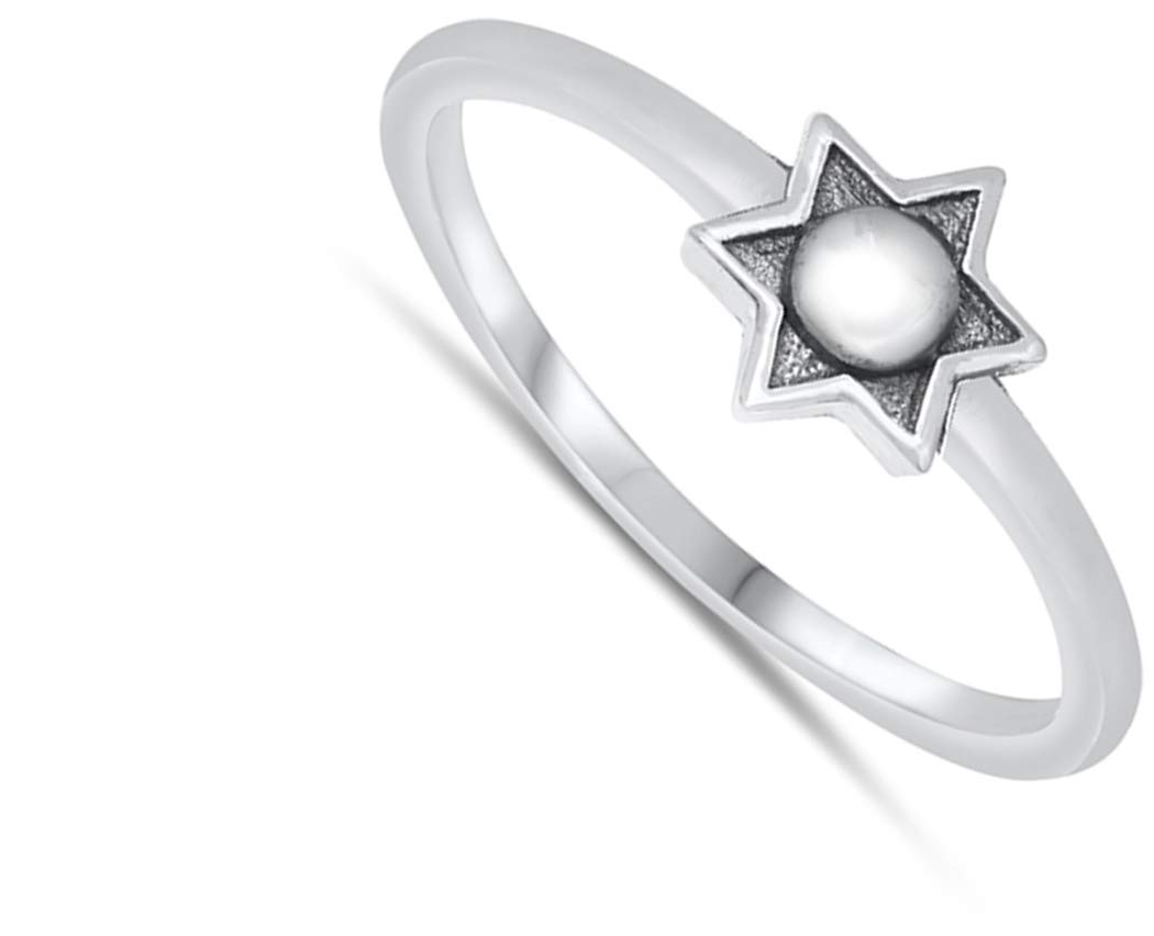 Minimalist High Polish Sterling Silver Sun Ring for Women - Sizes 4-10 - Perfect for Everyday Wear, Boho Jewelry & Gift Giving