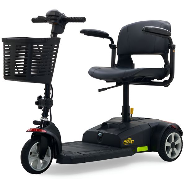 Golden Technologies Buzzaround LT 3-Wheel Mobility Scooter - Lightweight & Portable for Seniors & Adults - Indoor/Outdoor Use for Shopping, Travel & Daily Mobility (Model GB107)