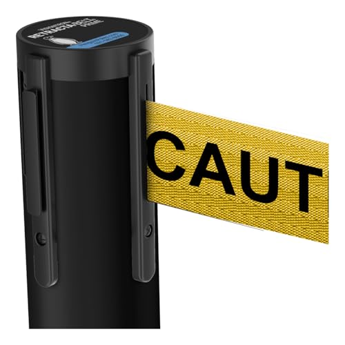 Black Post w/ Caution Do Not Enter Belt
