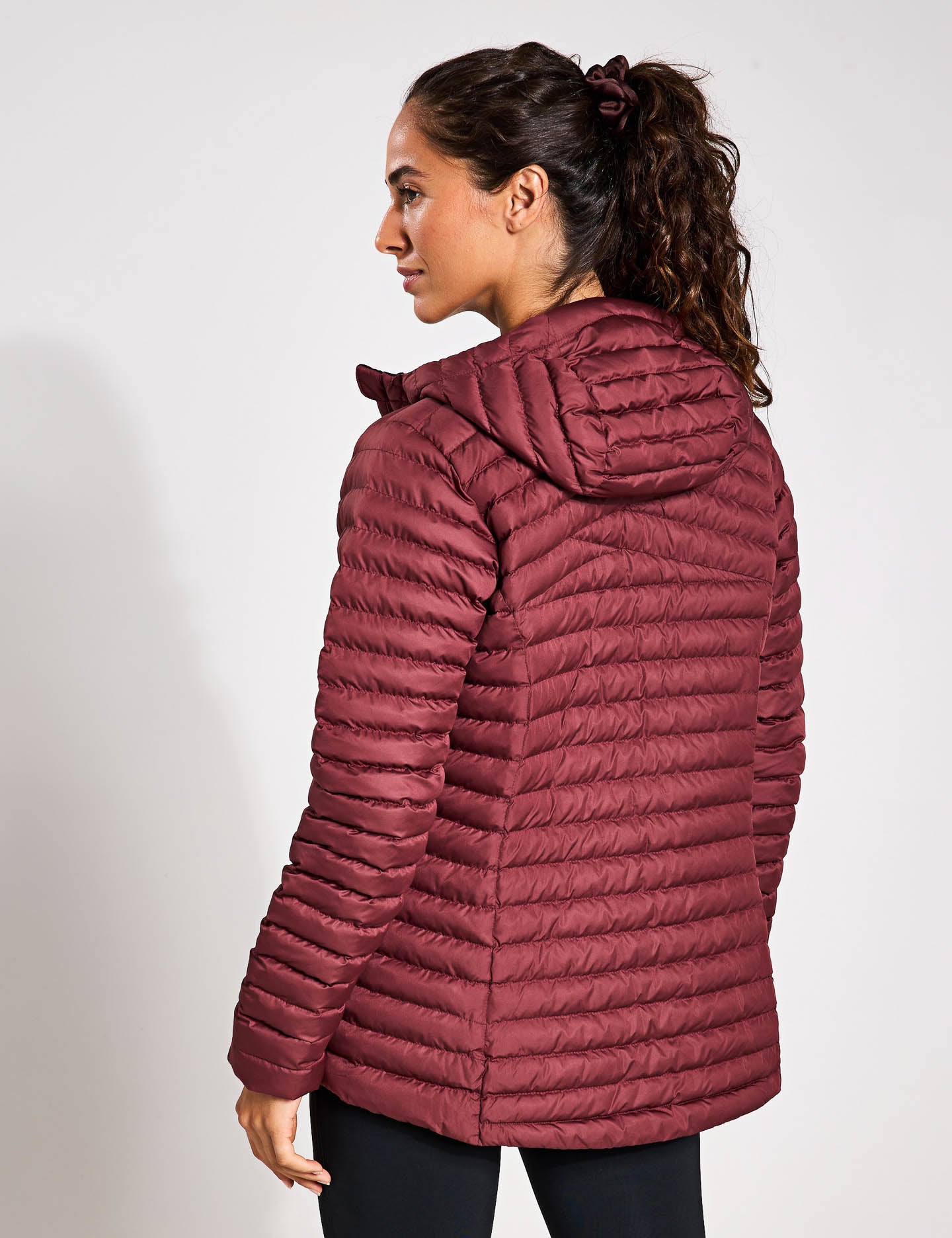 Nula Micro Jacket for Women - Lightweight Water-Resistant Windbreaker with Hood - Garnet Red - Perfect for Hiking, Running & Outdoor Adventures