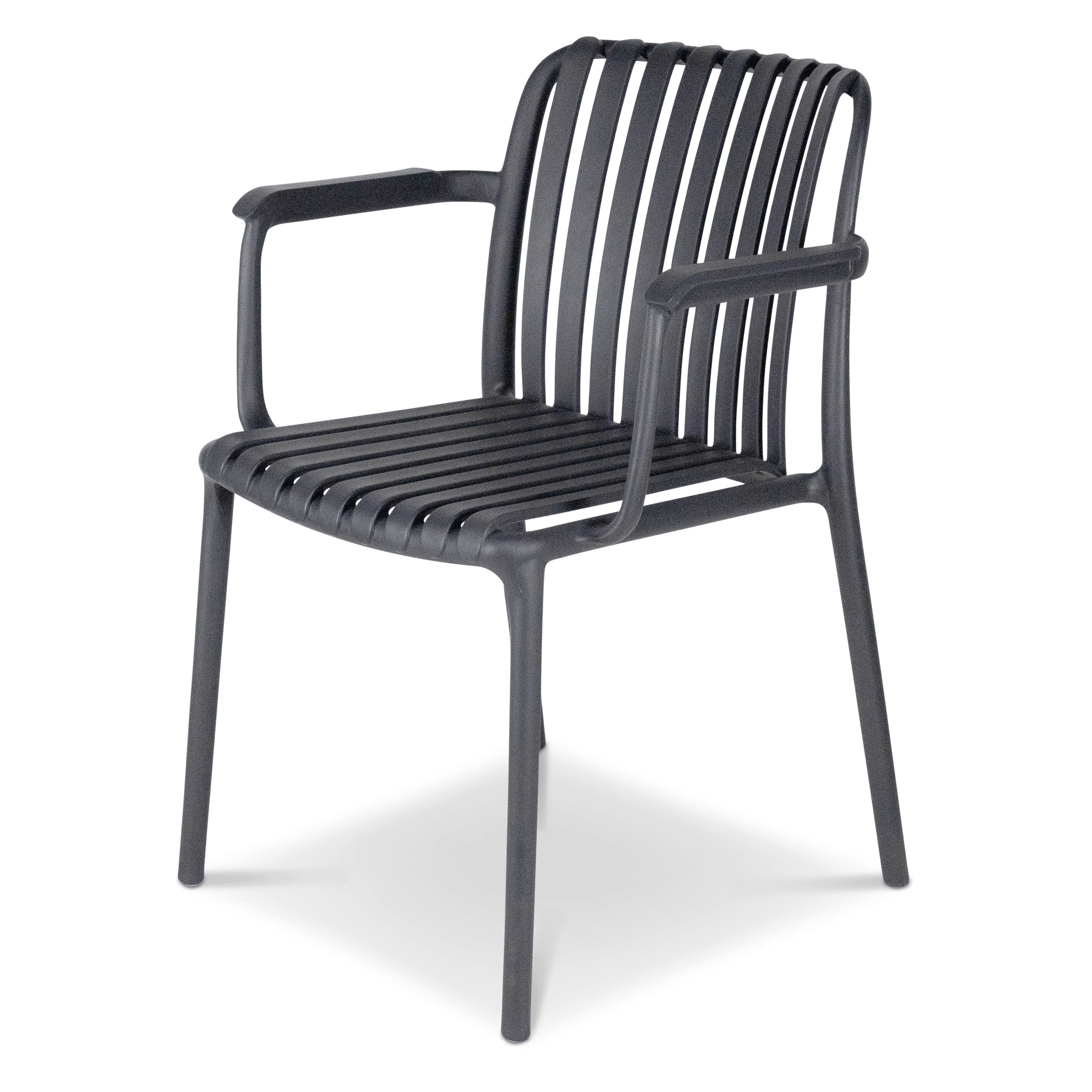 Arctic White 3-Piece Square Cafe Dining Set with UV-Resistant Plastic Chairs (PP) - Perfect for Outdoor Patios, Restaurants & Coffee Shops