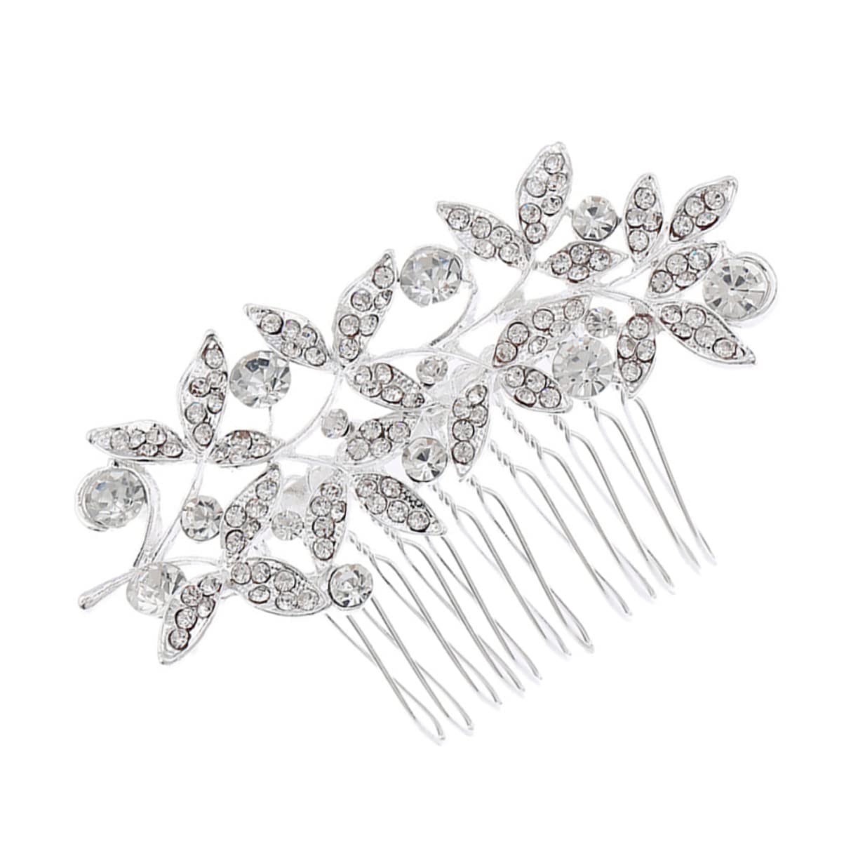 FRCOLOR Silver Rhinestone Bridal Hair Comb for Women - Elegant Wedding Hair Accessory with Full Diamond Design for Brides, Prom, and Formal Events