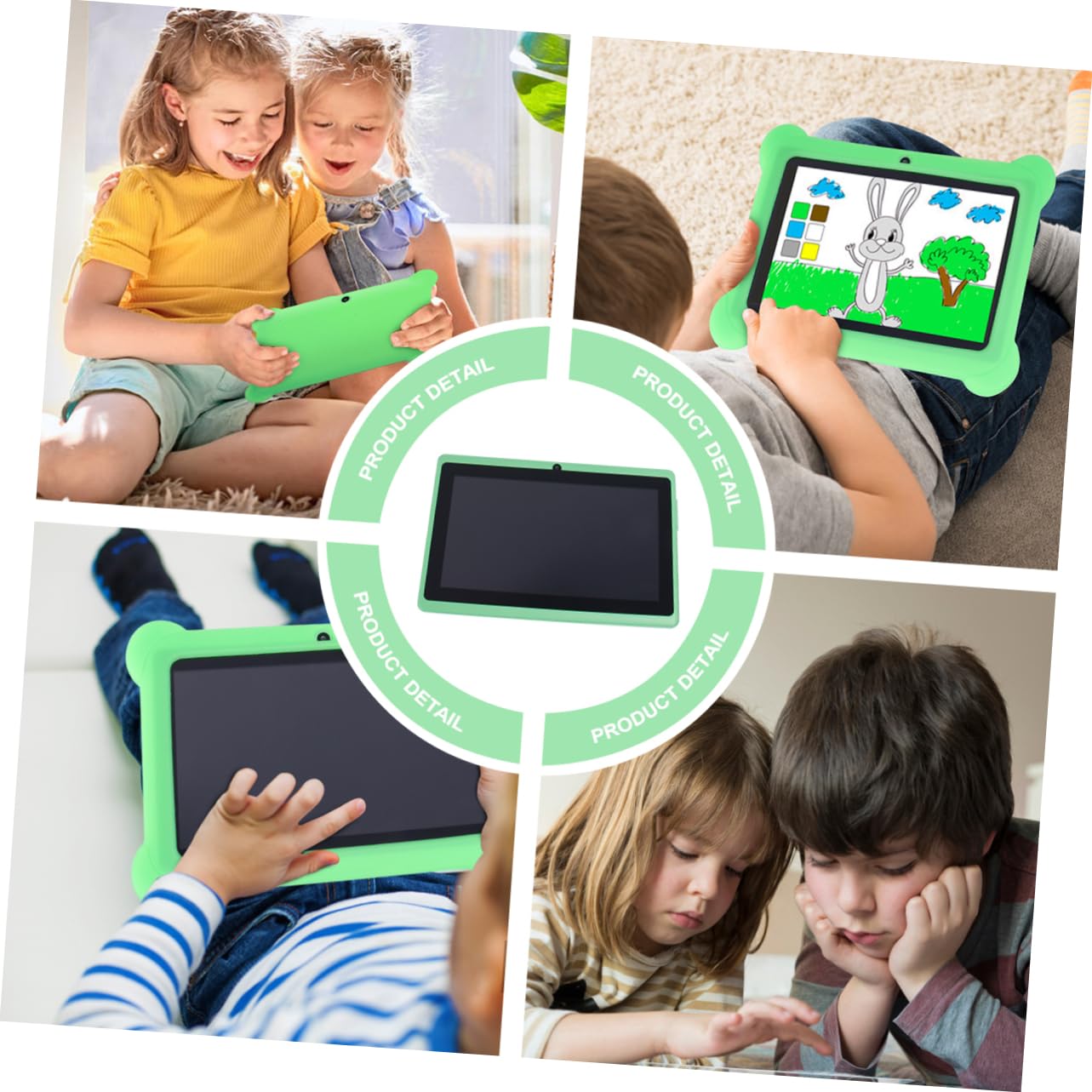 Mikikit 2-Pack Kids Tablet with WiFi - 7 Inch Educational Learning Pad for Children Ages 3-10 | Perfect for Homeschooling, Travel & Interactive Playtime