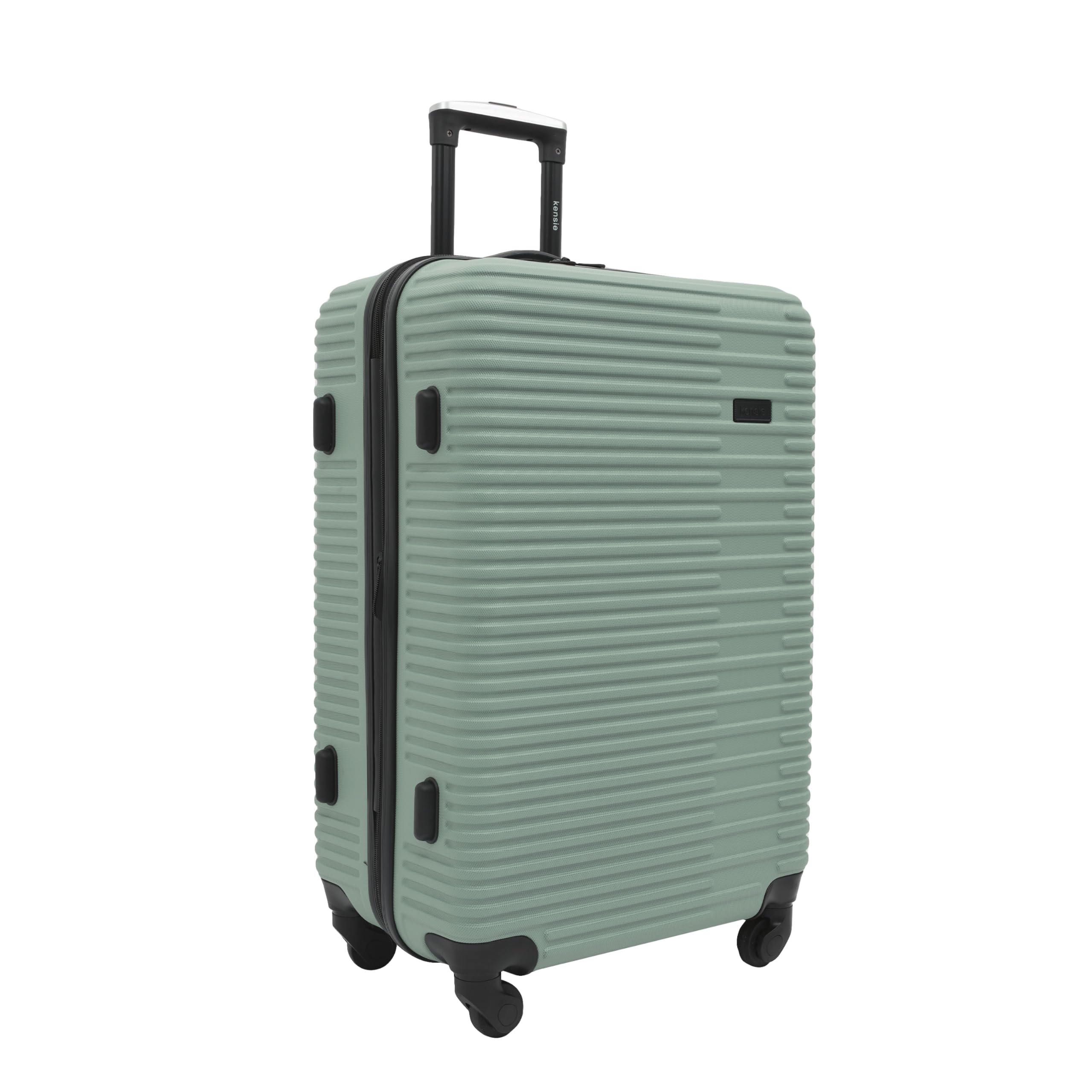 Kensie Women's Hillsboro 4-Piece Luggage Set - Green Granite Travel Bags for Vacation, Business Trips & Weekend Getaways