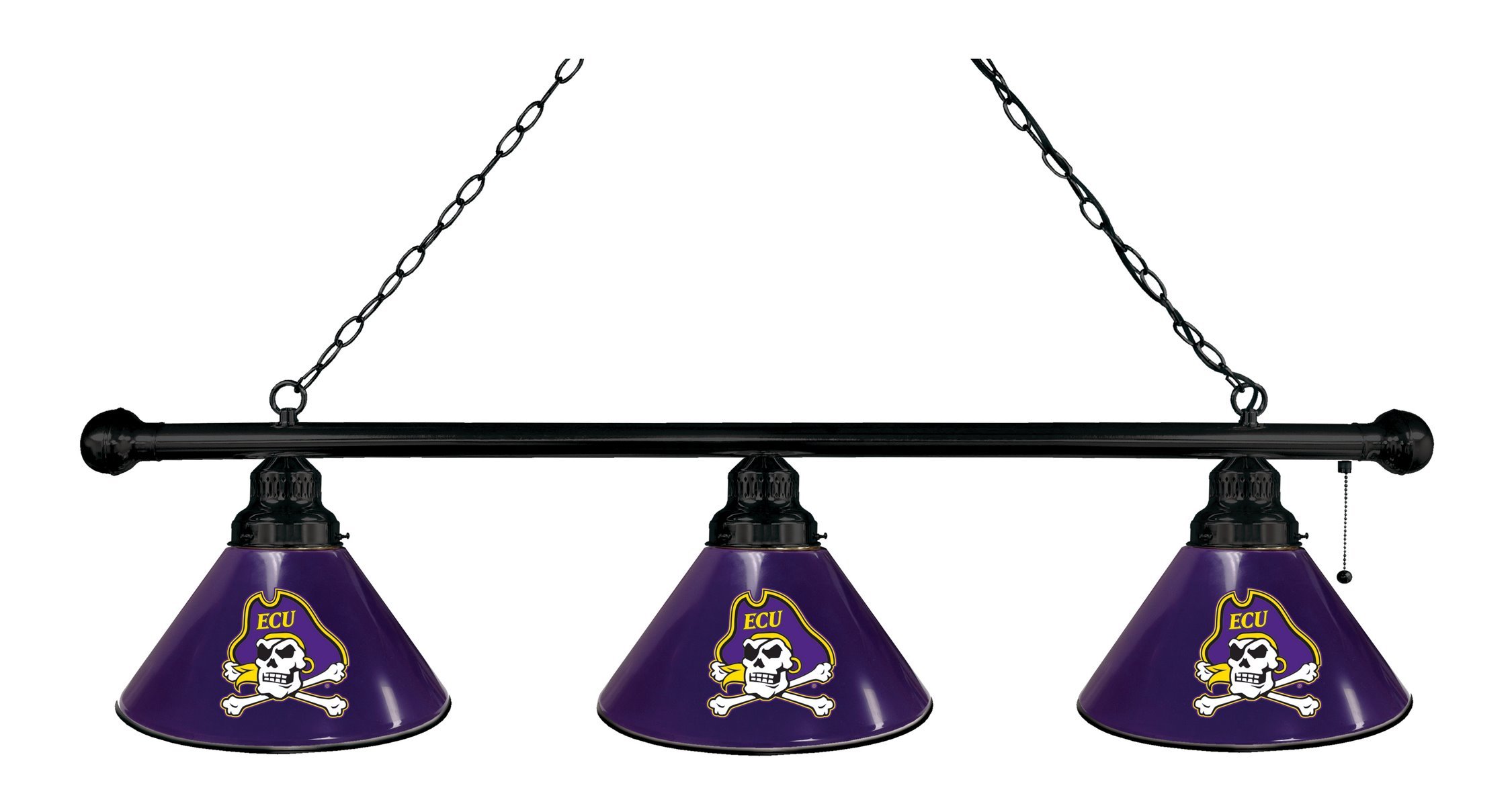 Holland Bar Stool Co. East Carolina 3-Shade Billiard Light - Vintage Style Pool Table Lighting Fixture for Game Rooms, Bars & Man Caves