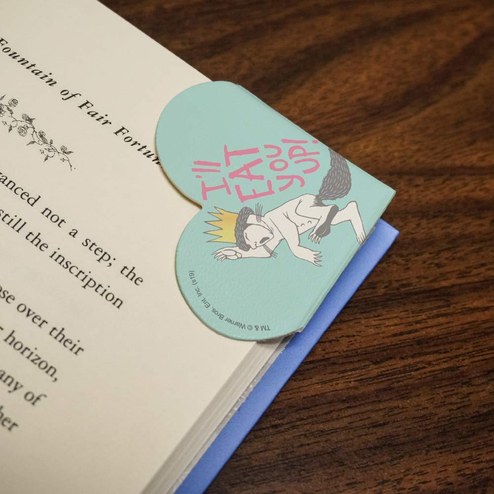 Where The Wild Things Are 'Eat You Up Heart' Faux Leather Bookmarks - Set of 2 | Unique Literary Gifts for Book Lovers, Reading Accessories for Novel Enthusiasts