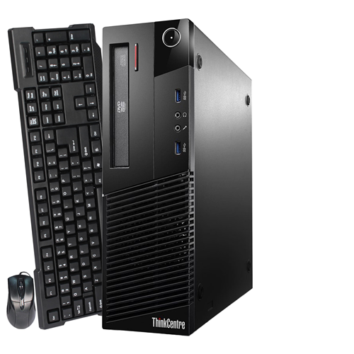 Lenovo ThinkCentre M93P SFF Desktop PC - Intel Quad Core i5 3.6GHz, 8GB DDR3 RAM, 128GB SSD, WiFi, USB 3.0, VGA/DP Ports, Windows 10 Pro - Compact Business Computer for Office Work & Home Use