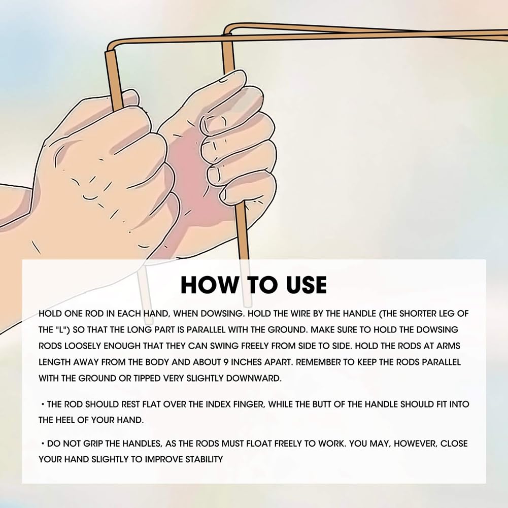 2Pcs Copper Dowsing Rods Kit - Spiritual Divining Rods with Pendulum Pendant for Water Finding, Ghost Hunting & Energy Detection (Gold) - Perfect for Paranormal Investigations, Dowsing Practice & Spiritual Exploration