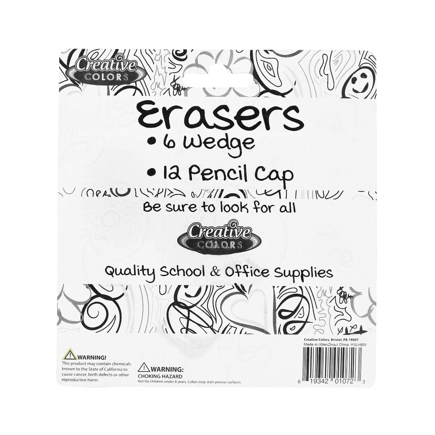 48-Pack Bulk Eraser Sets, 18 per Pack - Premium School & Office Supplies for Students, Teachers & Artists - Perfect for Classrooms, Homework & Sketching