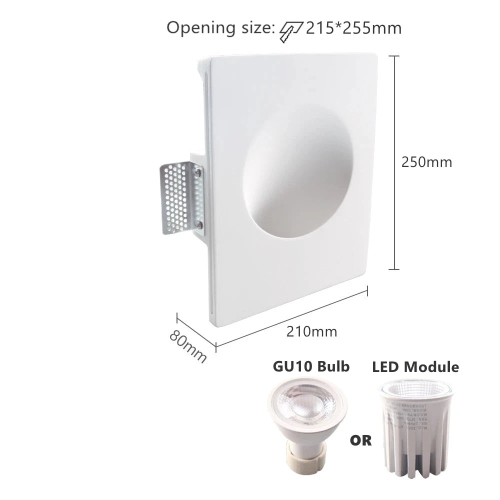 Modern Recessed LED Wall Light - Dimmable Waterproof Indoor/Outdoor Lighting for Living Room, Bedroom, Hallway & Patio