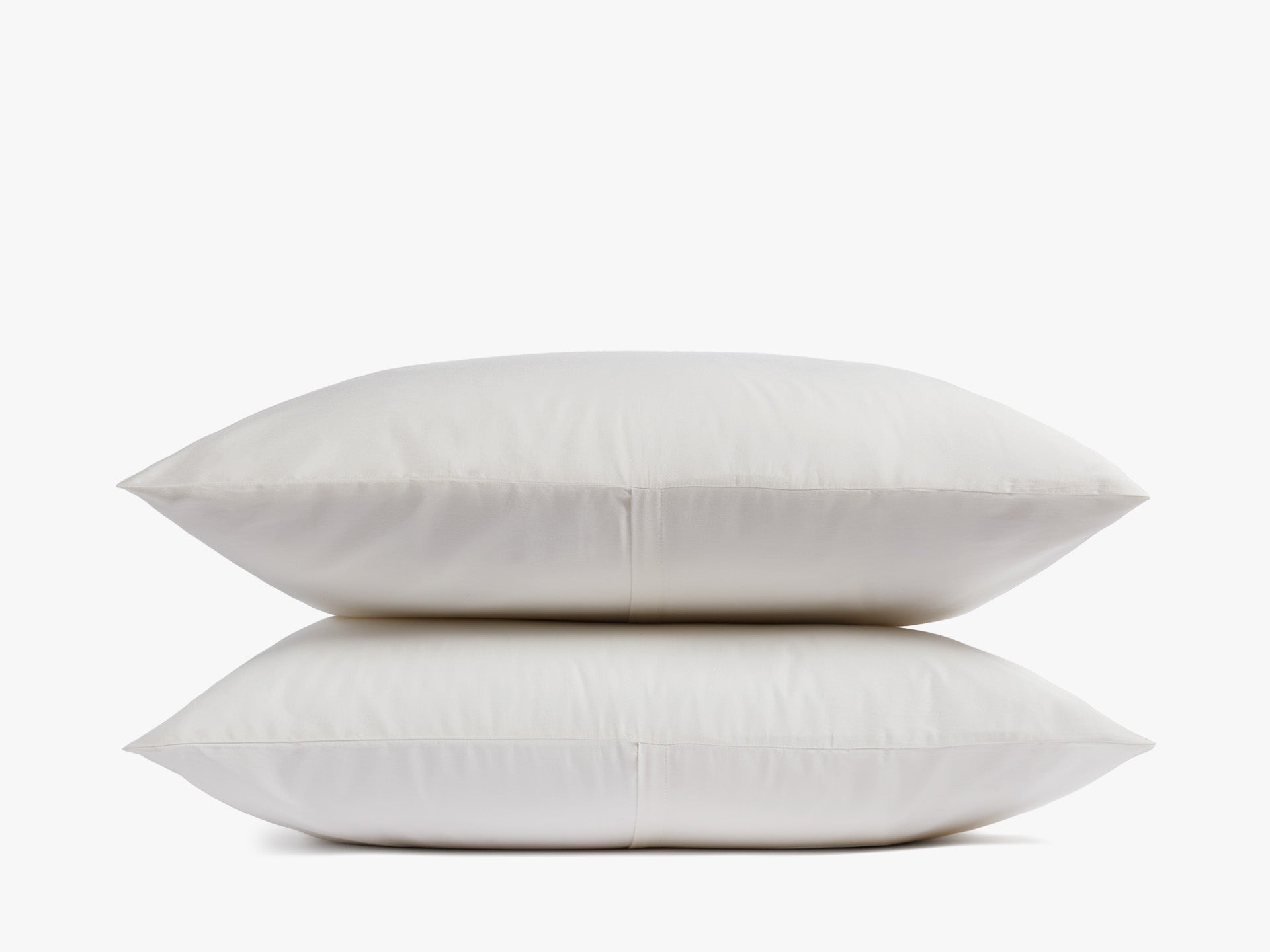 Luxury Sateen Pillowcase Set - 2 Pack 100% Cotton Soft & Breathable Bedding (Cream) for Hotel Style Comfort - Perfect for Master Bedroom, Guest Room & Airbnb