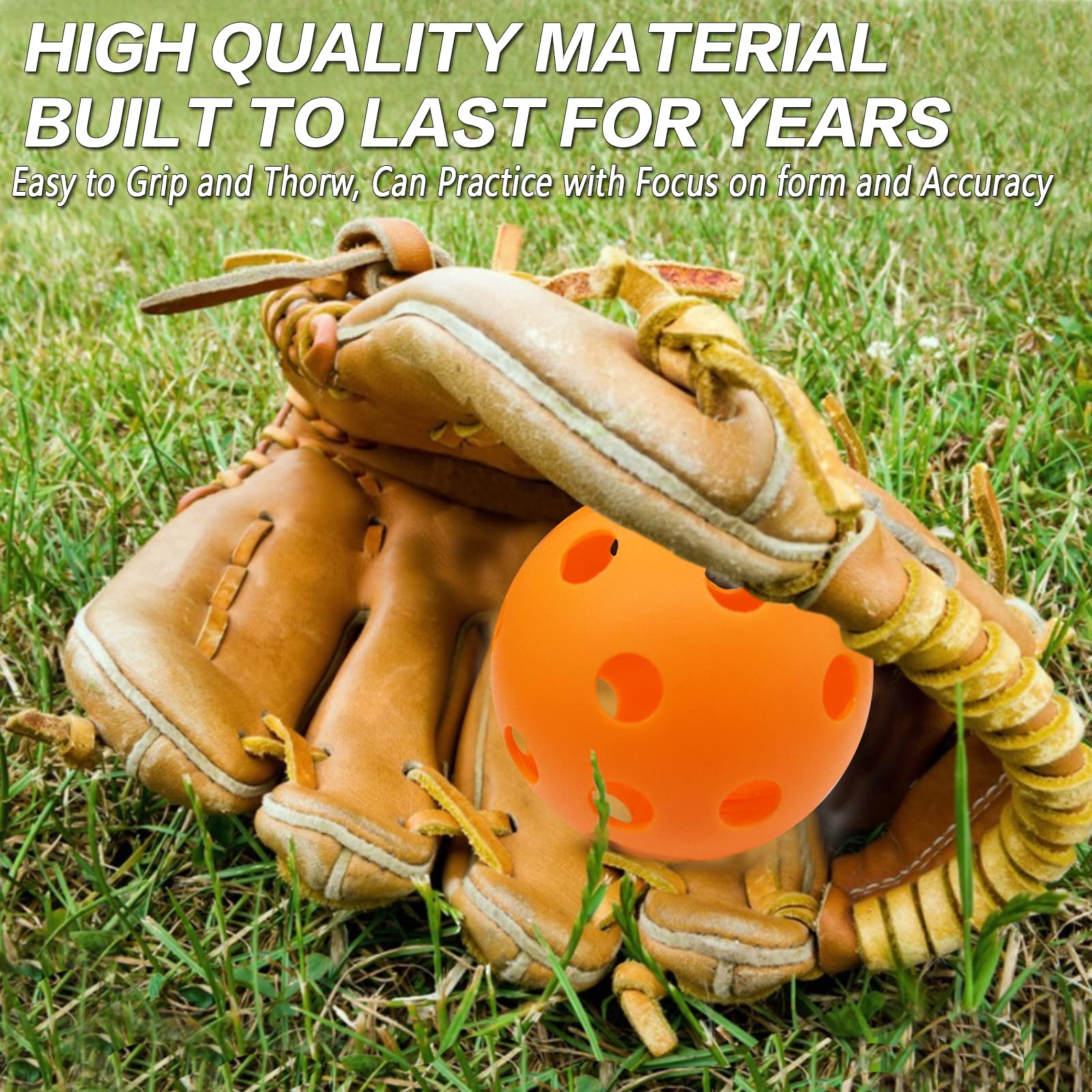 6/12 Pack Hollow Airflow Soft Plastic Baseballs for Kids - 9 Inch Practice Balls for Hitting, Sports Training & Backyard Games - Indoor/Outdoor Use for Baseball, Softball & Backyard Fun
