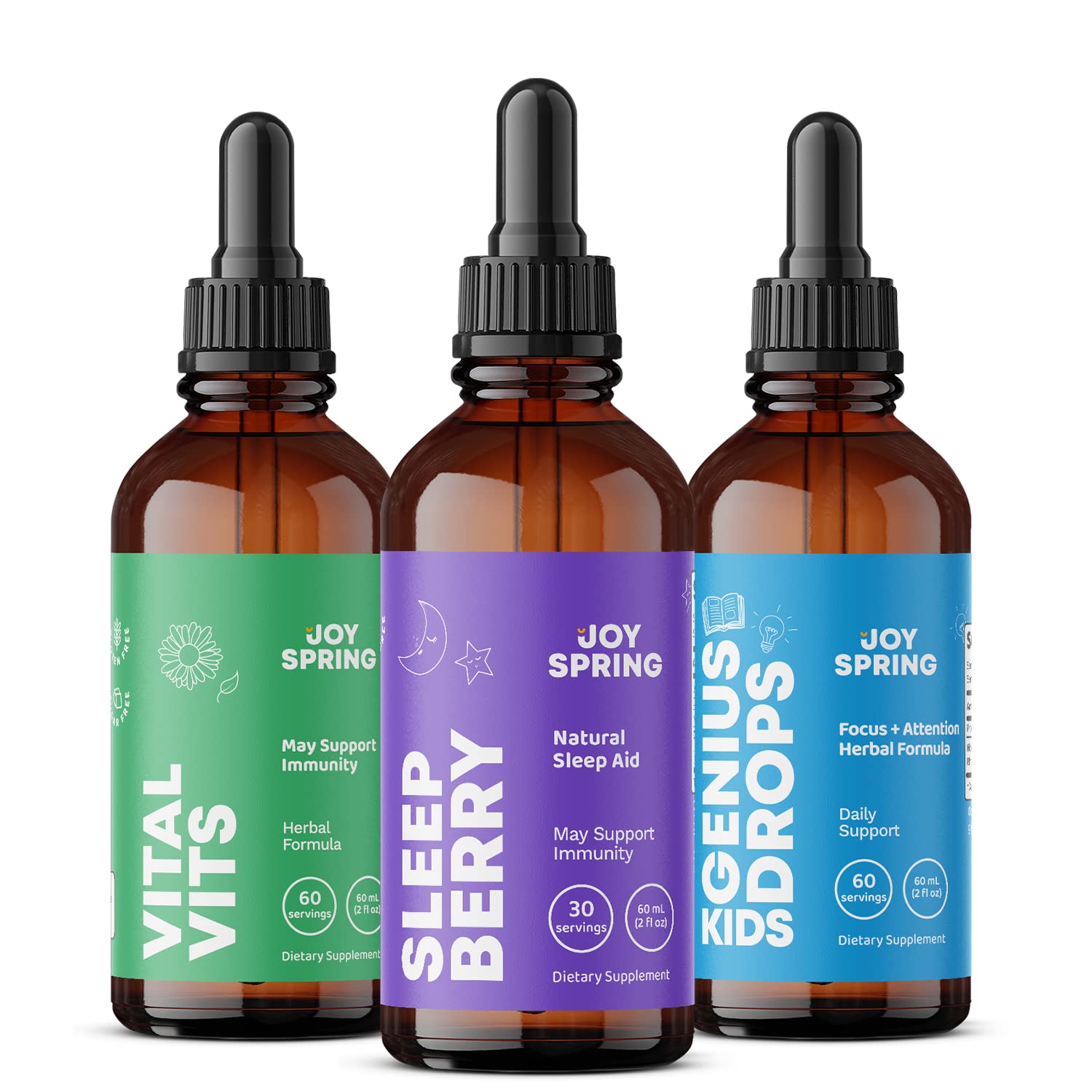 SleepBerry Liquid Melatonin for Kids - Natural Sleep Aid Drops with Melatonin for Infants & Children | Supports Healthy Brain Function & Focus | Kids Vitamins Supplement for Bedtime, Travel & School Nights