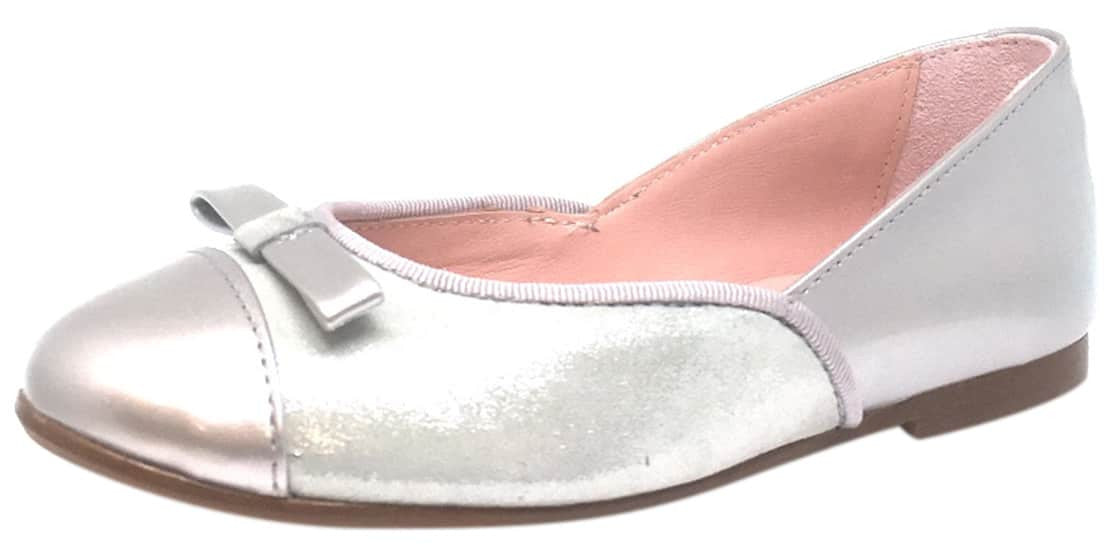 Chupetin 9371 Women's Silver Shimmer Sparkle Patent Leather Slip-On Ballet Flats - Comfortable & Stylish for Work, Party & Casual Wear