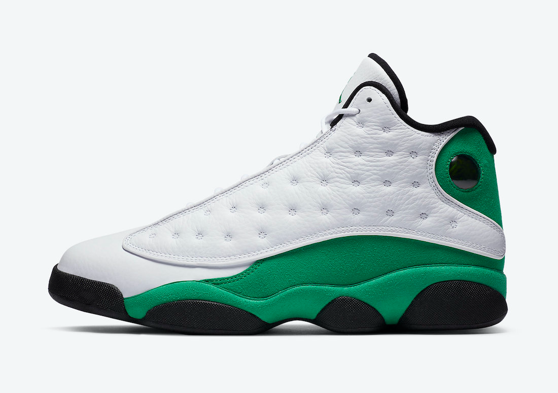 Nike Men's Air Jordan 13 Retro Basketball Shoes - White/Lucky Green/Black - High-Performance Sneakers for Casual Wear & Street Style