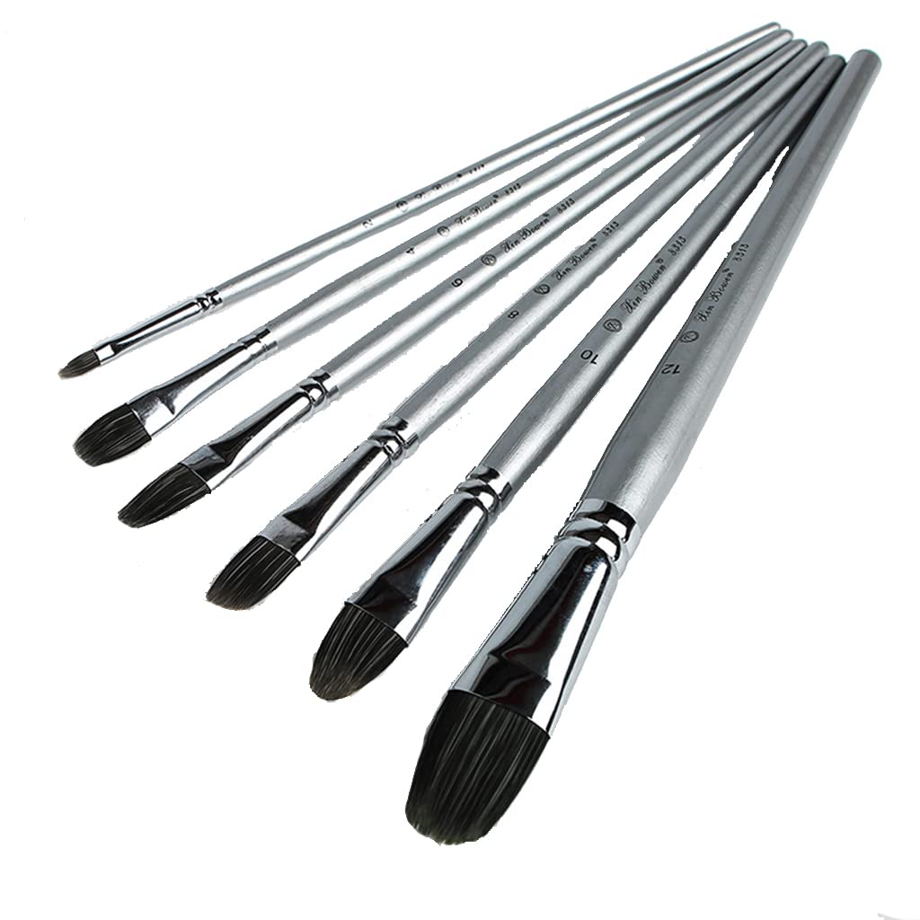 6-Piece Multi-Purpose Paint Brush Set - Professional Artist Painting Kit for Beginners, Kids & Adults - Perfect for Acrylic, Watercolor & Oil Painting - Ideal for Canvas, Paper & DIY Art Projects