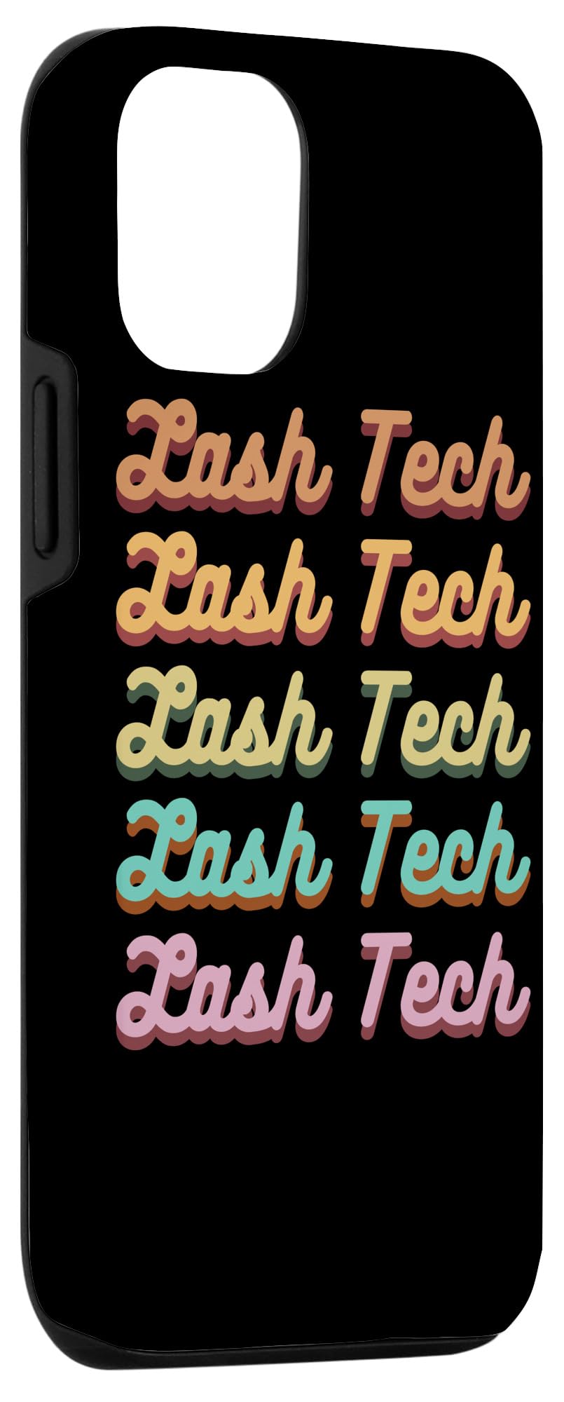 iPhone 12/12 Pro Retro Lash Technician Case - Durable Phone Cover for Eyelash Extension Artists & Beauty Professionals - Perfect for Salon Work & Client Appointments