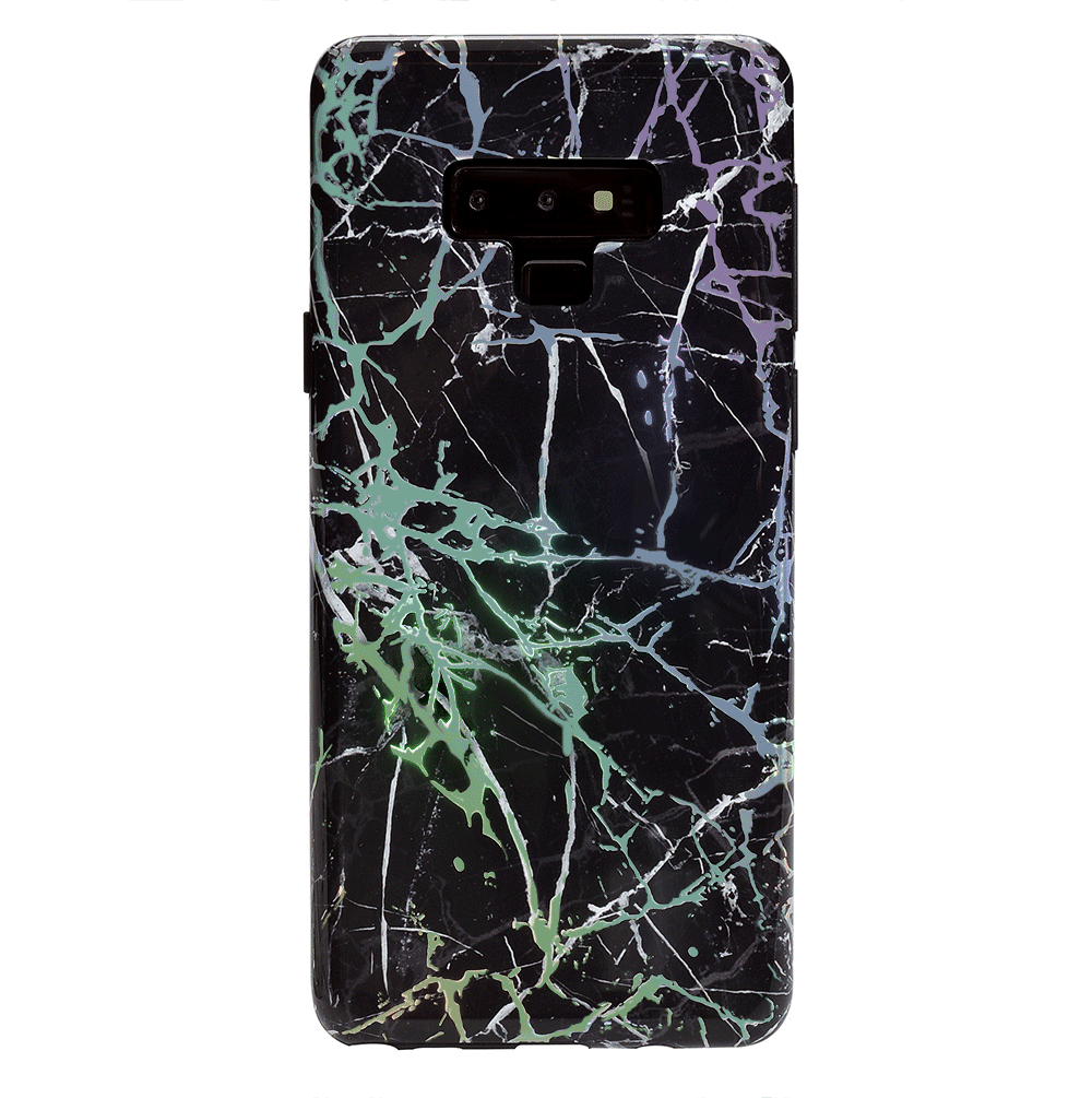 Holo Black Marble Samsung Galaxy Phone Case - Protective Slim Fit Cover for Galaxy S21/S22/S23 - Stylish & Durable for Everyday Use