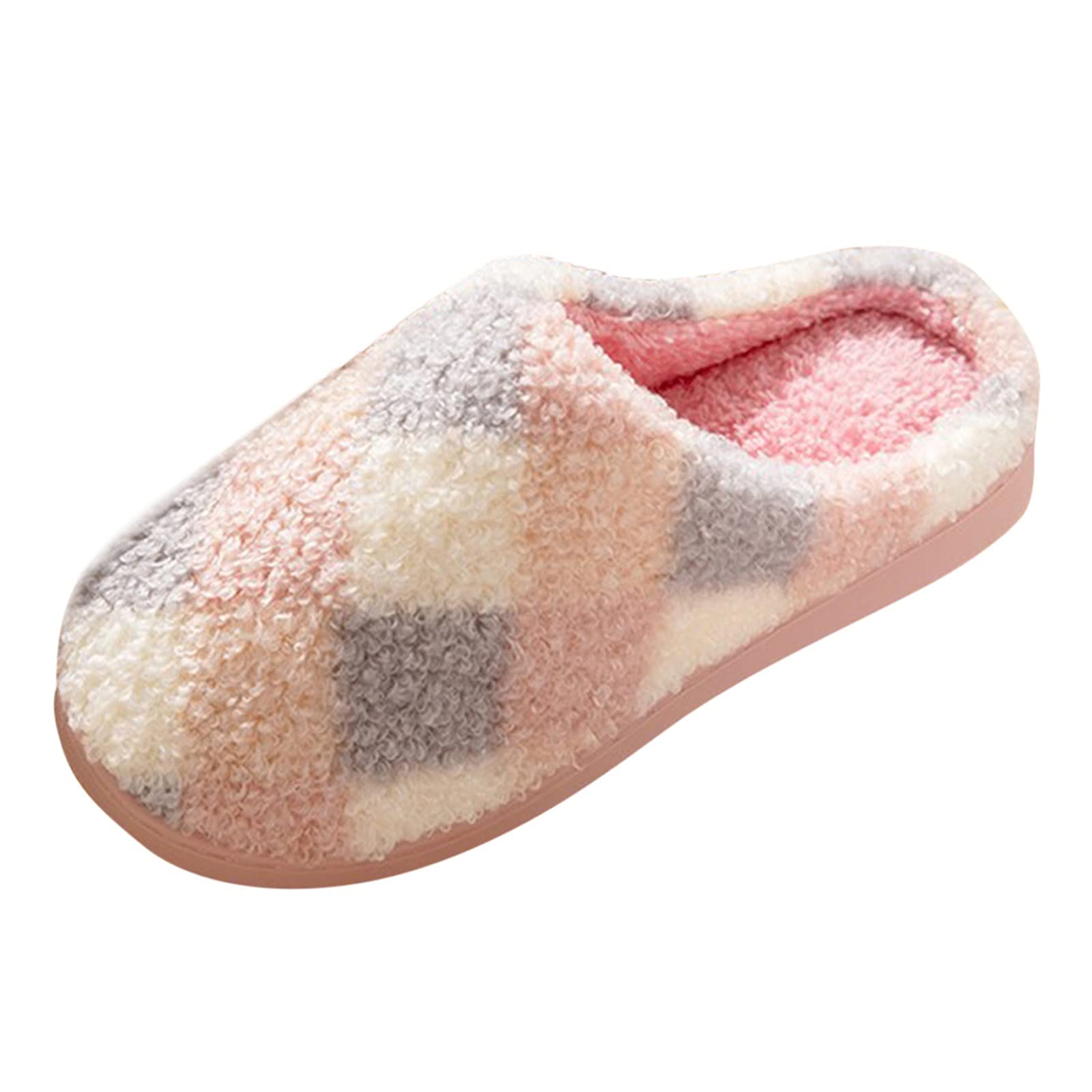 Women's Plush Cotton House Slippers - Warm & Cozy Indoor Slippers with Thick Sole for Women - Perfect for Relaxing at Home, Lounging & Winter Comfort