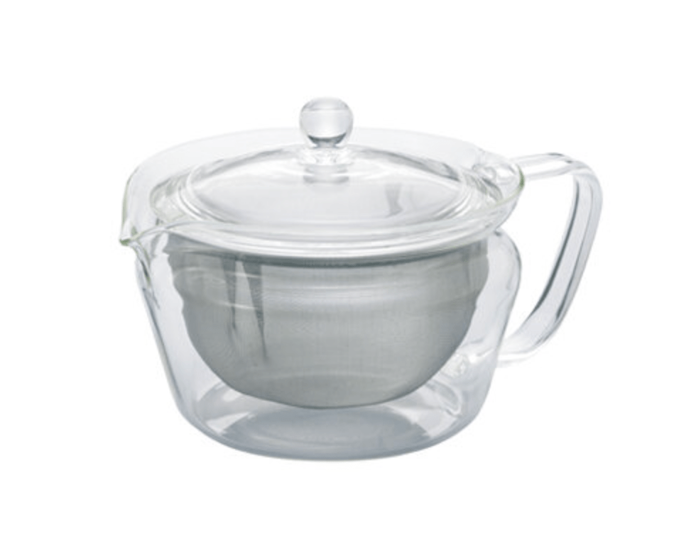 Hario Zen Glass Tea Pot 450ml - Japanese Style Clear Teapot for Loose Leaf Tea - Perfect for Home, Office & Tea Ceremonies