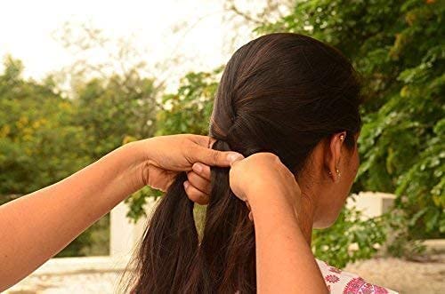 Truvic 30-Inch Black Synthetic Nylon Hair Extension for Women & Girls - Perfect for Braids, Ponytails & Hairstyling