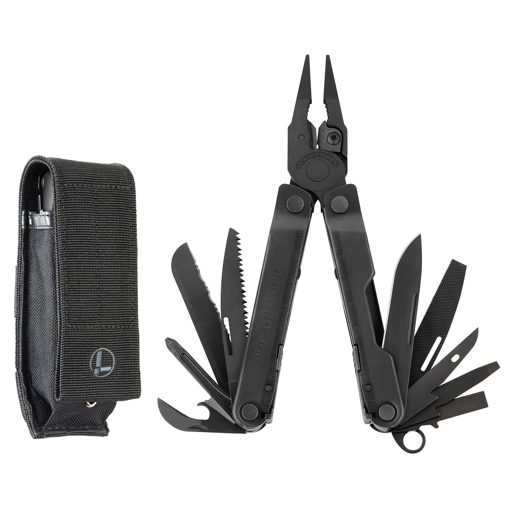 LEATHERMAN Rebar Multitool - Premium Black Multi-Tool with Replaceable Wire Cutters & Saw | Includes MOLLE Sheath | Perfect for Camping, Hiking & Outdoor Survival Gear