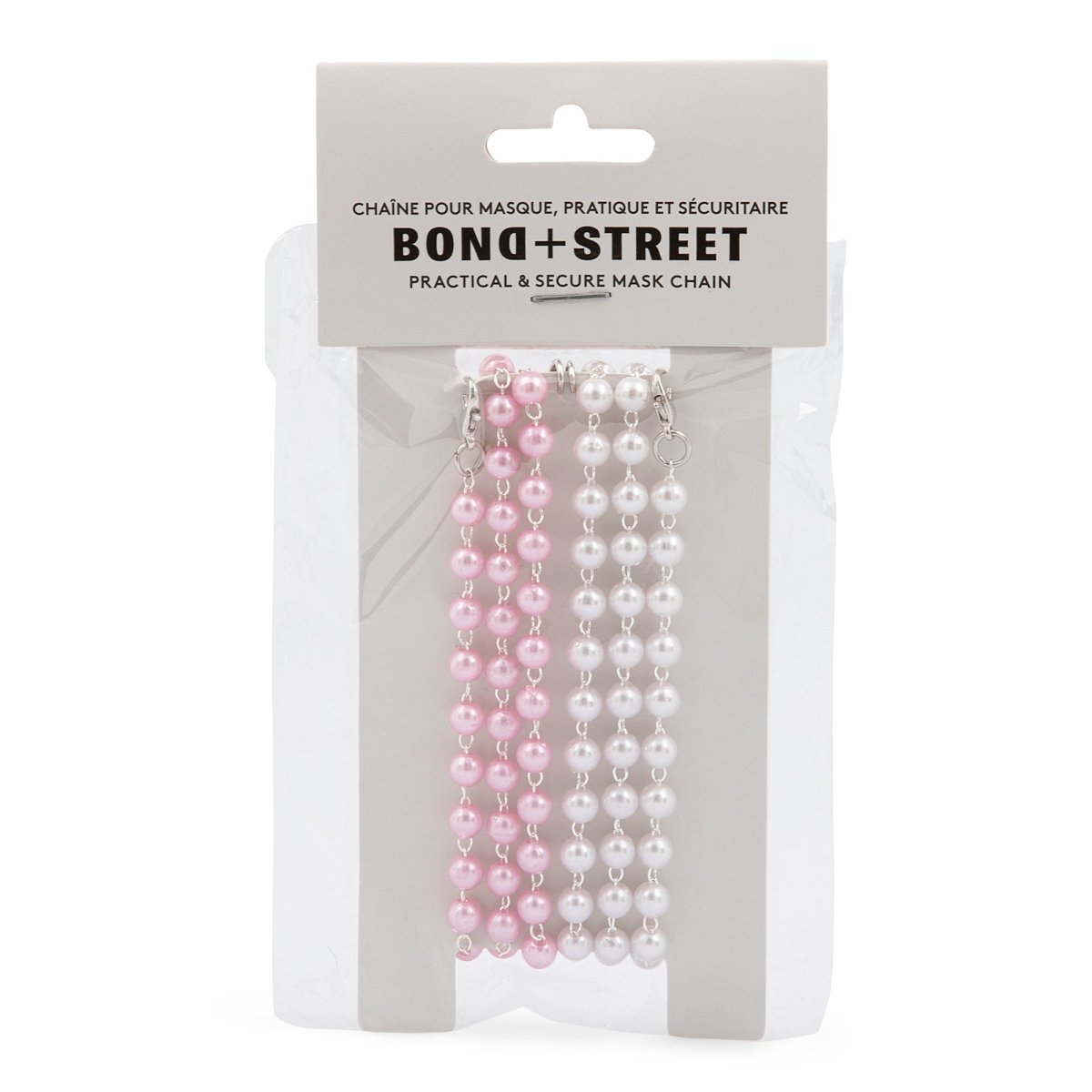 Bondstreet Mask Chains 2 Pack - Elegant Pearl Beaded Lanyard for Glasses & Face Masks - Perfect for Travel, Work, and Daily Use