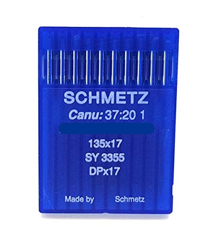 10 Schmetz 80/12 Sewing Machine Needles for Sailrite - Heavy Duty Upholstery, Canvas & Leather Sewing - Perfect for Marine, Automotive & Home DIY Projects