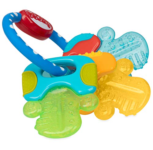 Nuby Ice Gel Teether Keys - Soothing Baby Teething Toys for Infants & Toddlers - BPA-Free, Freezable Chew Toys for Pain Relief - Perfect for Home, Travel & Daycare Use