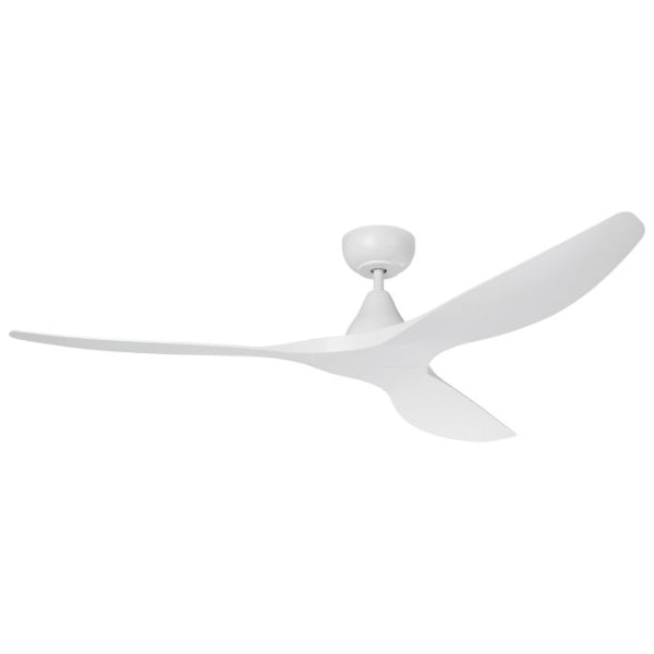 Eglo Surf 60 Inch (152cm) White Ceiling Fan with Remote Control - Perfect for Bedroom, Living Room & Outdoor Patio Cooling