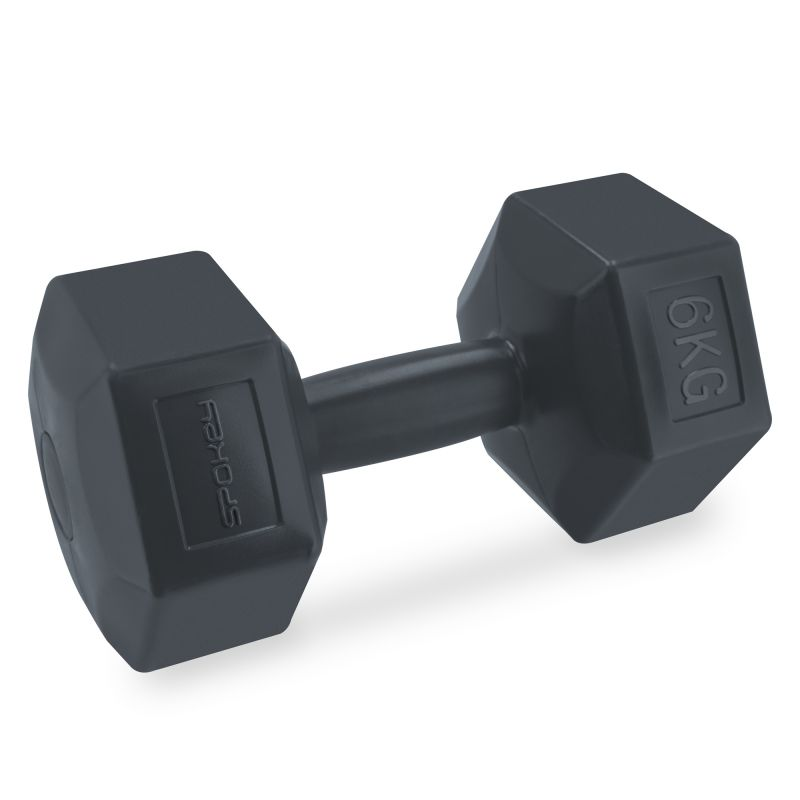 Spokey Monster Dumbbells 2x6kg (13.2lbs) - Pair of Textured Grip Weights for Home Gym, Strength Training & Fitness Workouts | SPK 943623