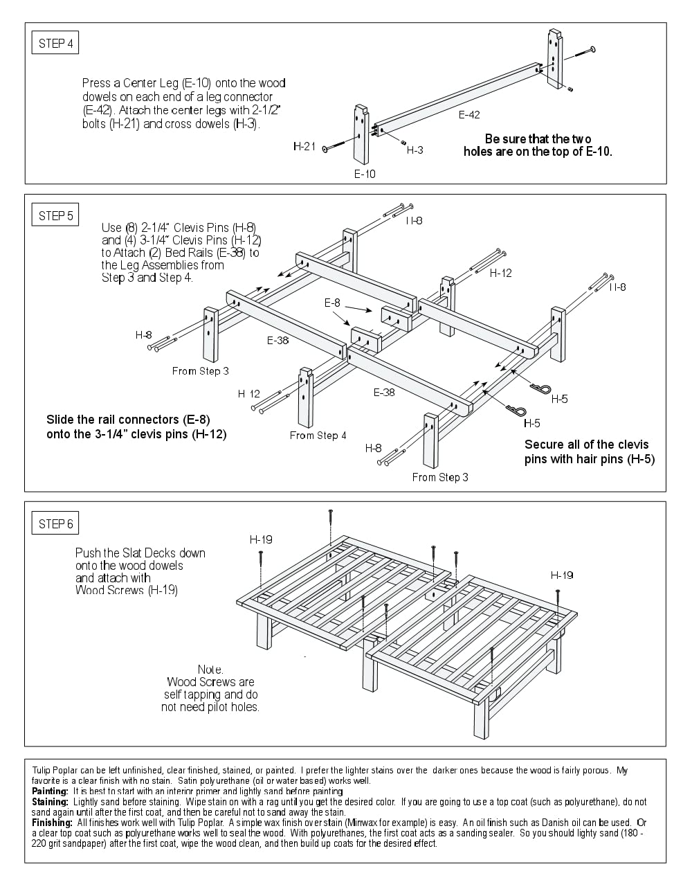 KD Frames Ekko Full Size Platform Bed Frame - Unfinished Solid Wood Minimalist Floating Bed - Easy Assembly, No Box Spring Needed - Natural Wood Bedroom Furniture for Modern & Scandinavian Style Homes