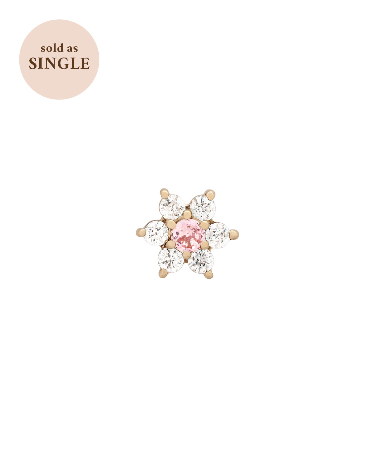 Lotus Single Stud Earrings for Women - Minimalist Gold Plated Studs for Daily Wear, Gift Giving & Special Occasions