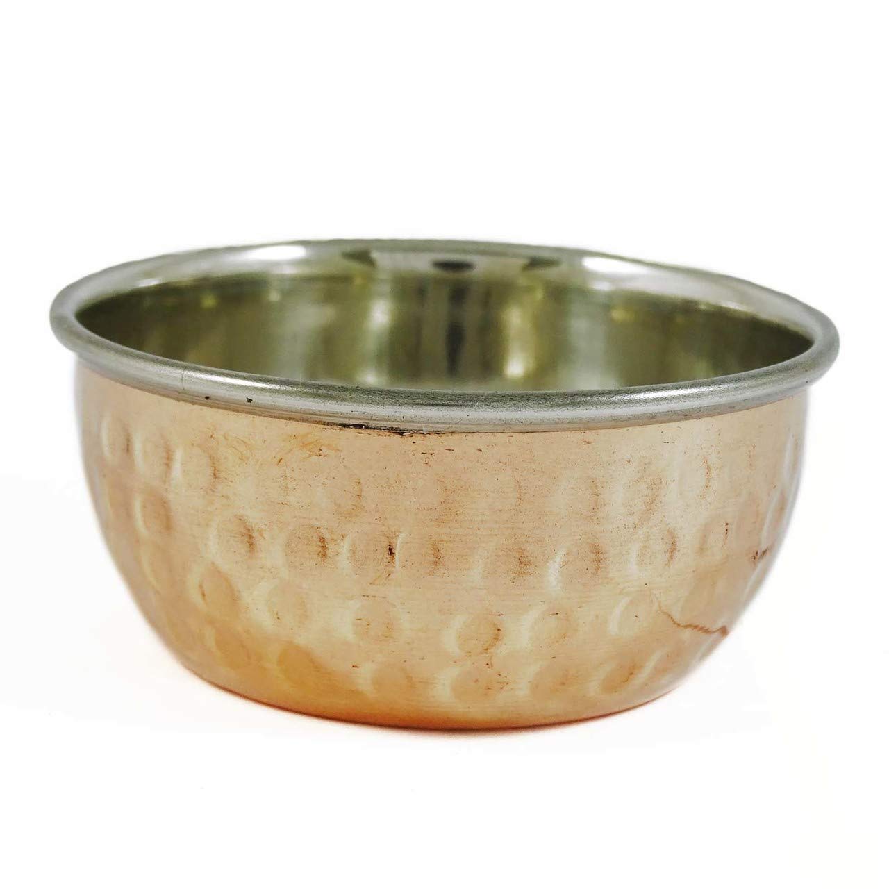 Traditional Indian Copper Steel 7-Piece Dinner Set - 13