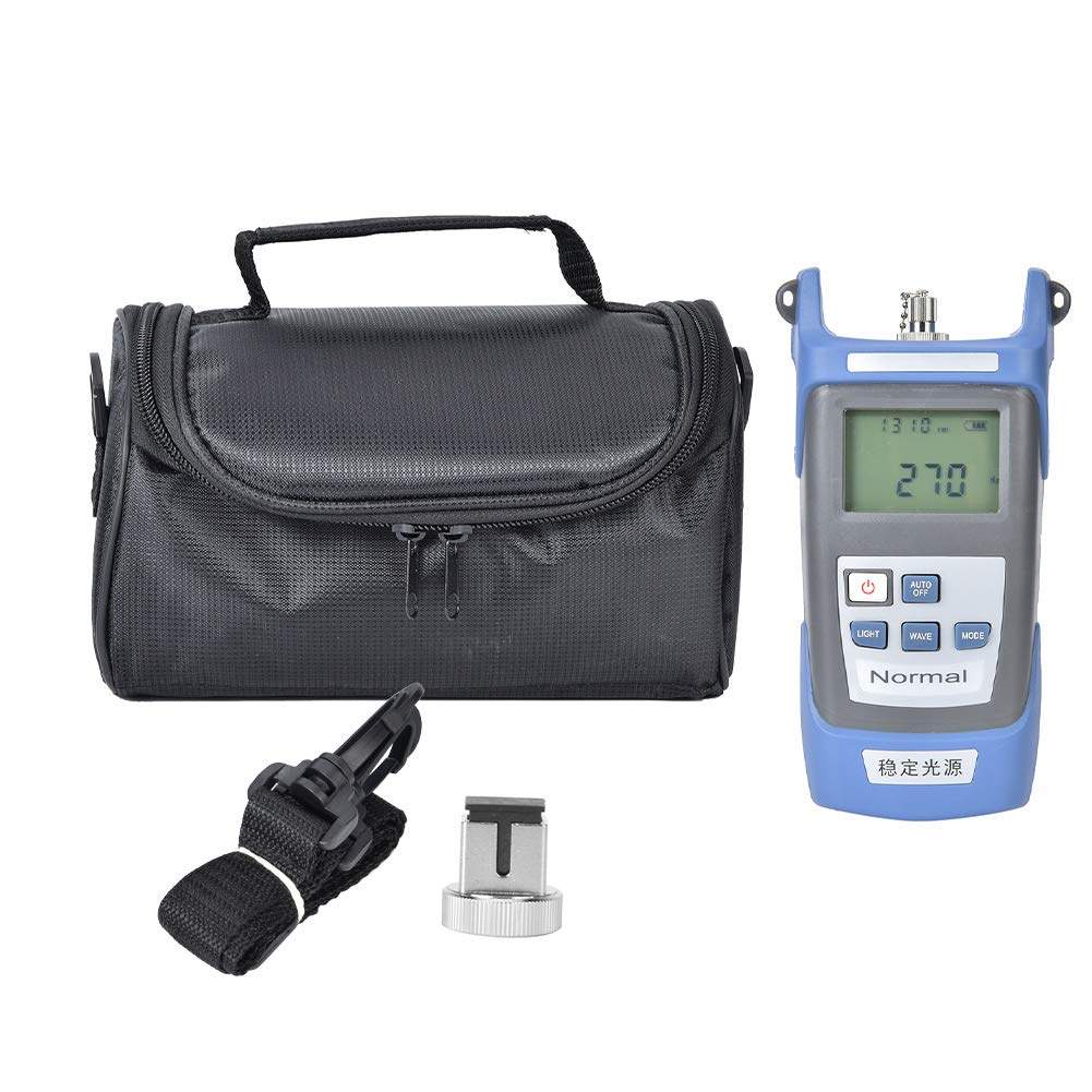 Fiber Optical Tester - PON Handheld Laser Light Source & Optical Power Meter for Stable Fiber Optic Cable Testing (1310-1550nm Wavelength, Battery Not Included) - Ideal for Network Installation, Maintenance, and Telecom Engineering
