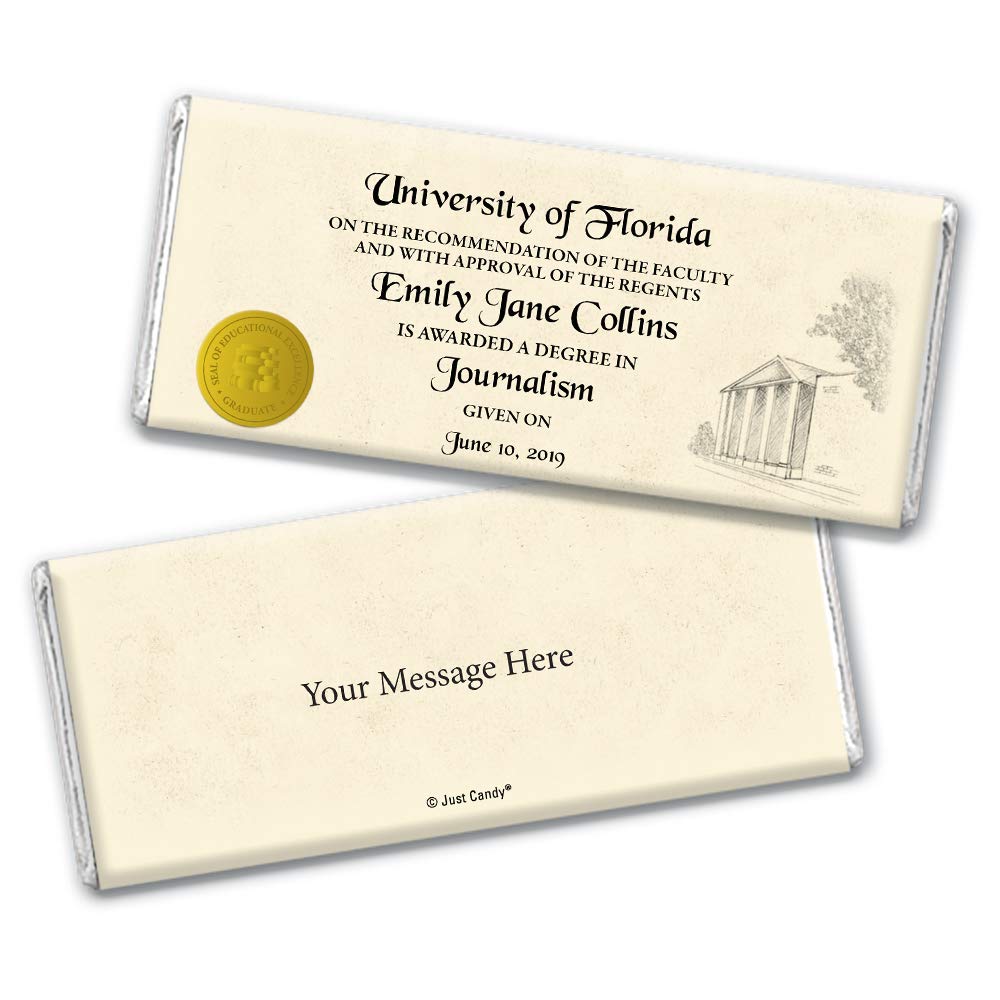 Personalized Graduation Chocolate Bars - Custom Candy Favors for Graduation Party (12 Bars) - Perfect for Graduation Gifts, School Events & Celebration Favors