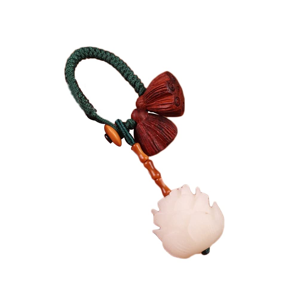 ZCARGEL Exquisite Lotus Car Keychain Pendant - Creative Keyring Decor for Car Keys, Phone Charms & Gift Giving - Perfect for Vehicle Enthusiasts, Car Lovers & Unique Present Ideas