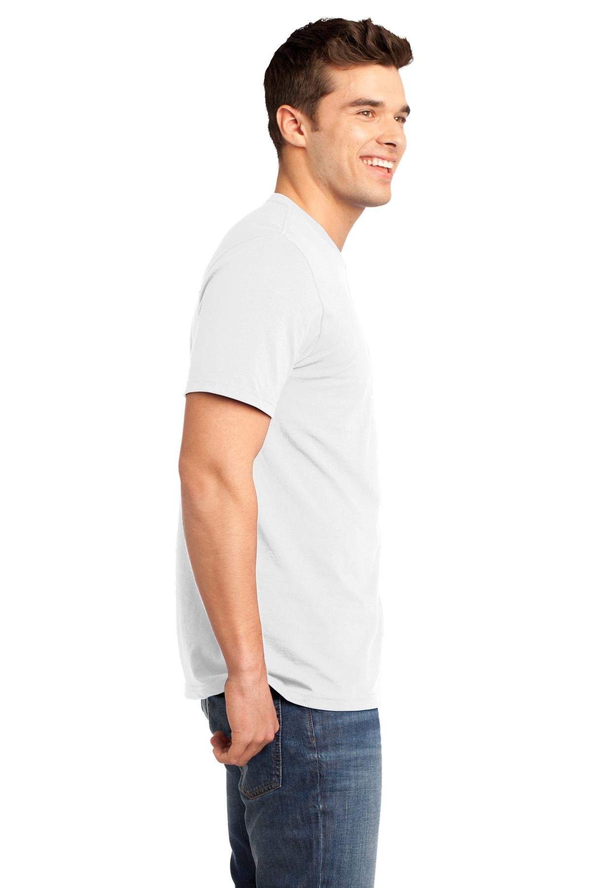 District - Men's Premium Essential T-Shirt DT6000 White | Soft Cotton Crewneck Tee for Casual Wear, Street Style & Everyday Comfort
