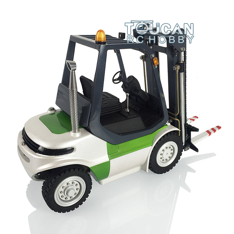 1/14 Scale LESU RC Hydraulic Forklift Truck with ESC Motor, Realistic Light & Sound, Front/Rear Wheels & Wooden Pallet - Perfect for Collectors, Construction Simulation & Indoor Play