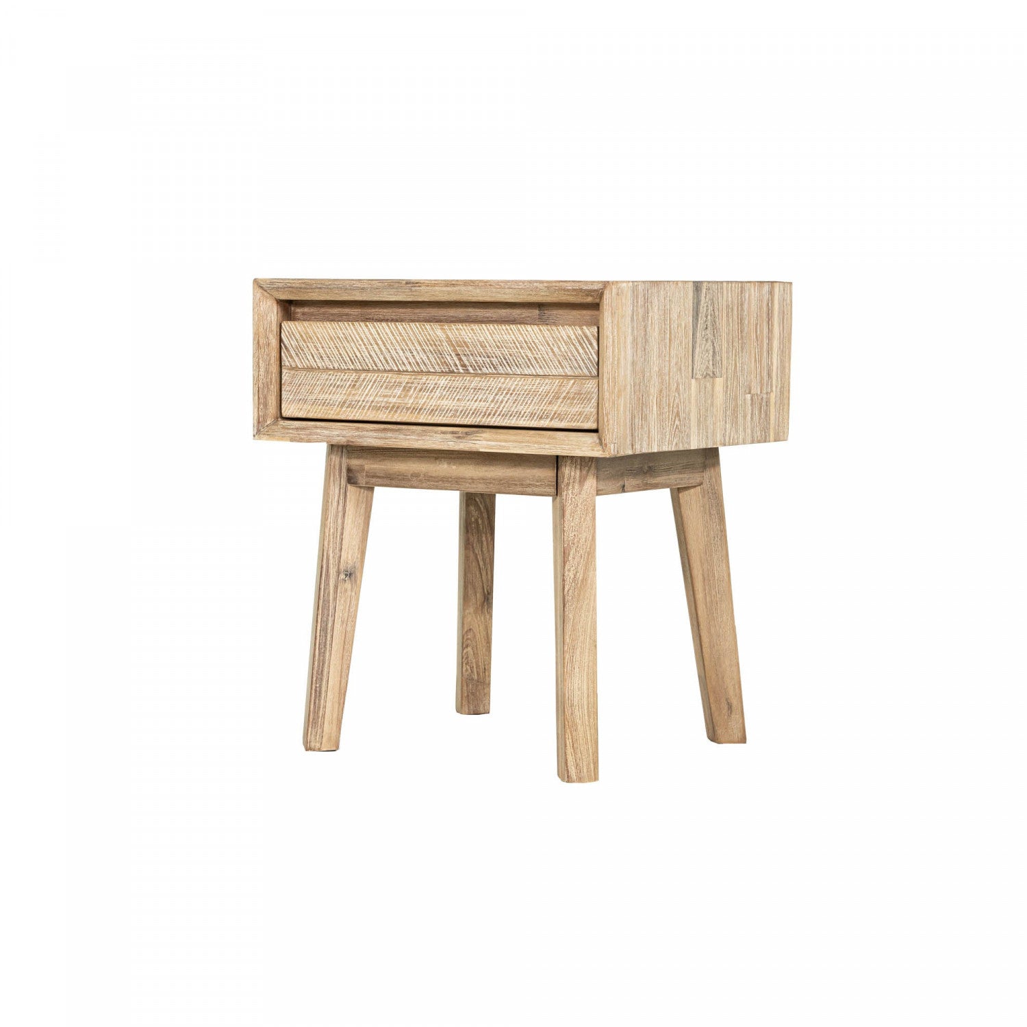 Abenra 1 Drawer Nightstand - Light Driftwood Finish Bedside Table for Bedroom, Compact Storage Side Table with Drawer - Perfect for Small Spaces, Apartments & Guest Rooms