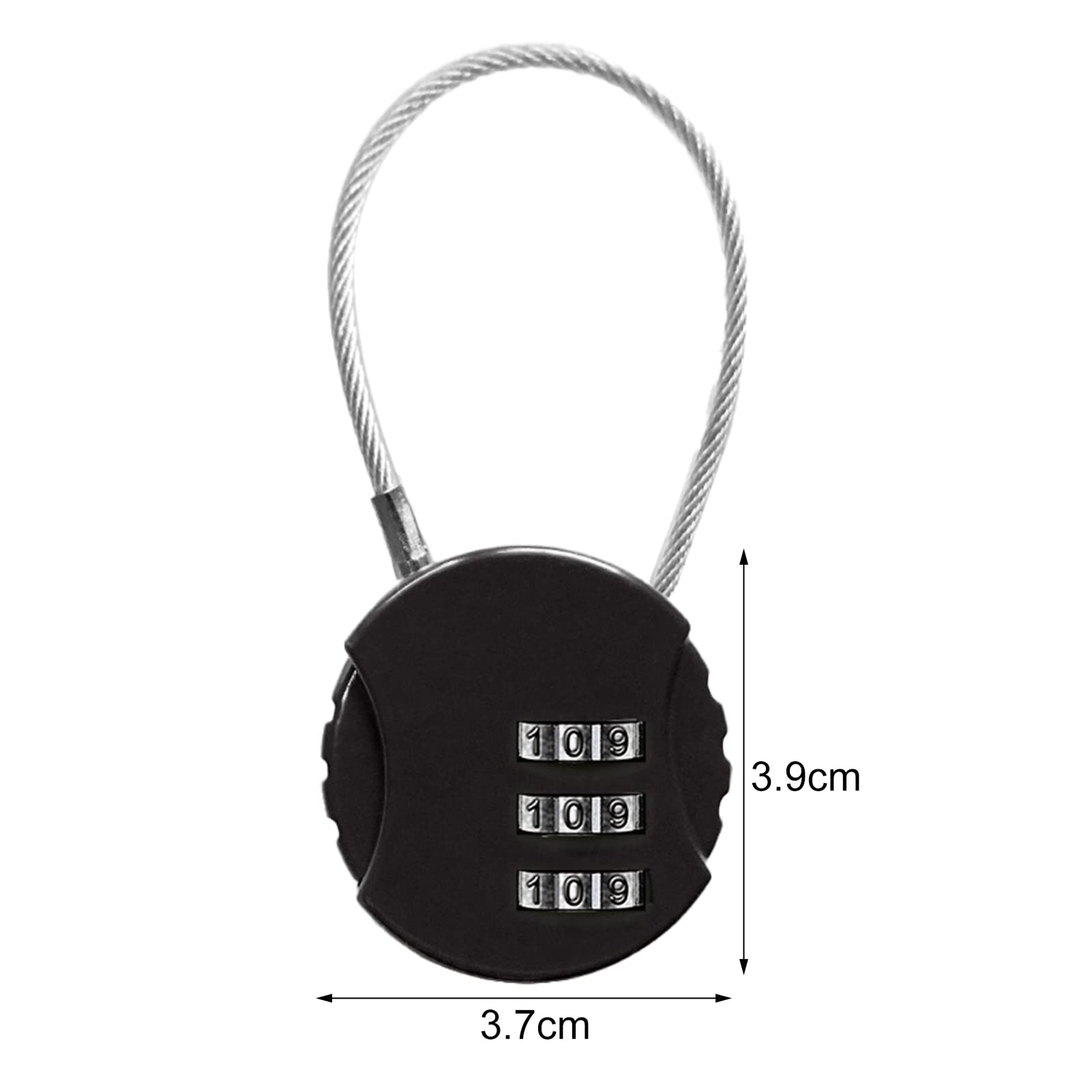 3 Digit Combination Padlock - Waterproof & Durable Silver Locker Lock for School, Gym, Shed, Fence & Backyard | Secure Outdoor & Indoor Use for Lockers, Gates & Storage
