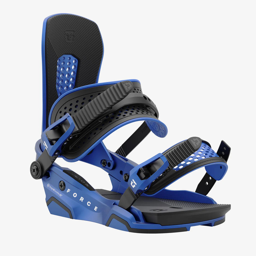 Union Force Binding 2025 Snowboard Bindings - Metallic Blue | Lightweight & Durable for All-Mountain Riding | Perfect for Freestyle & Park Performance