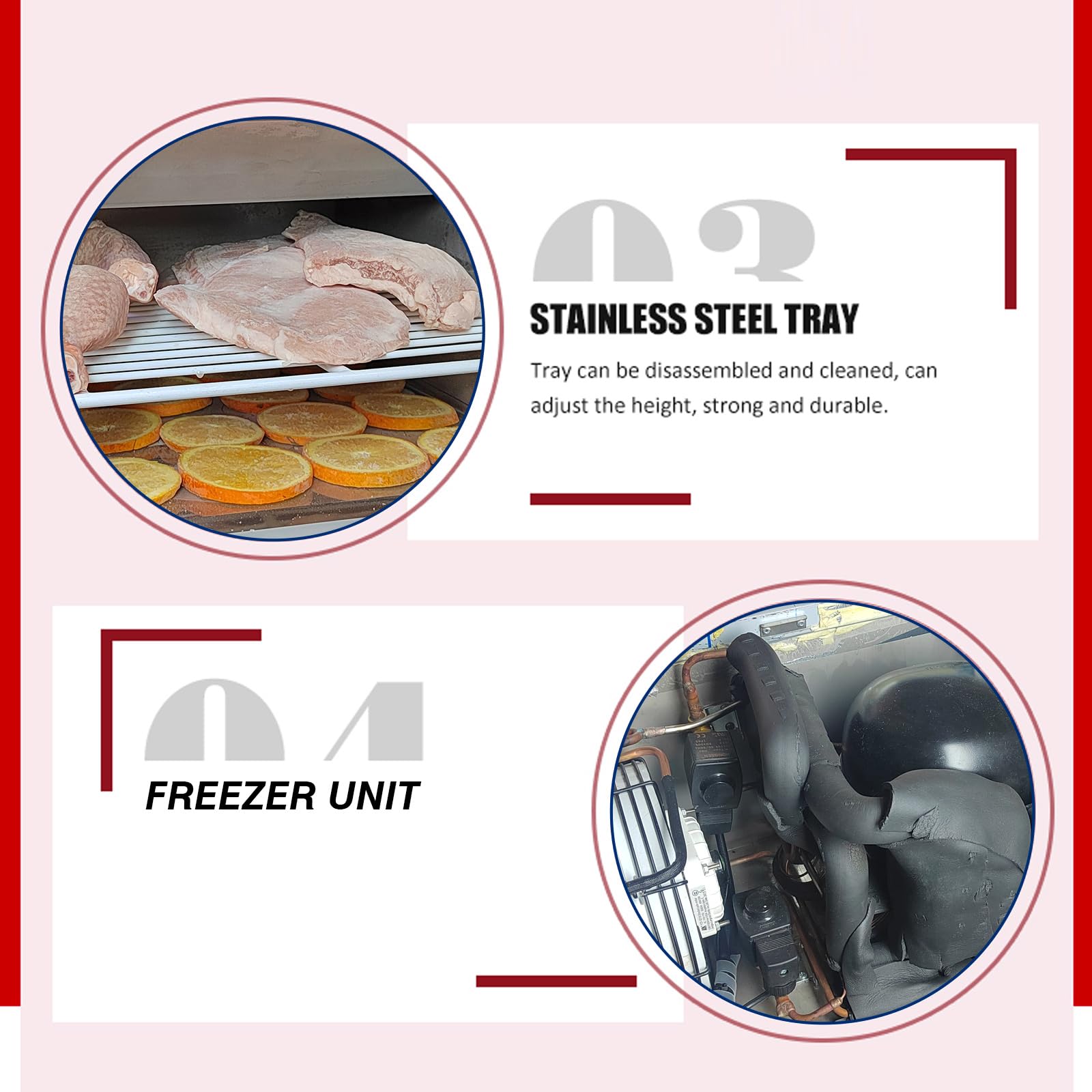 Kolice Commercial Tabletop Blast Chiller & Freezer Cabinet -35°C (-31°F) for Restaurants, Ice Cream Shops, Schools & Home Use | Fast Freezing for Food Preservation & Ice Cream Storage