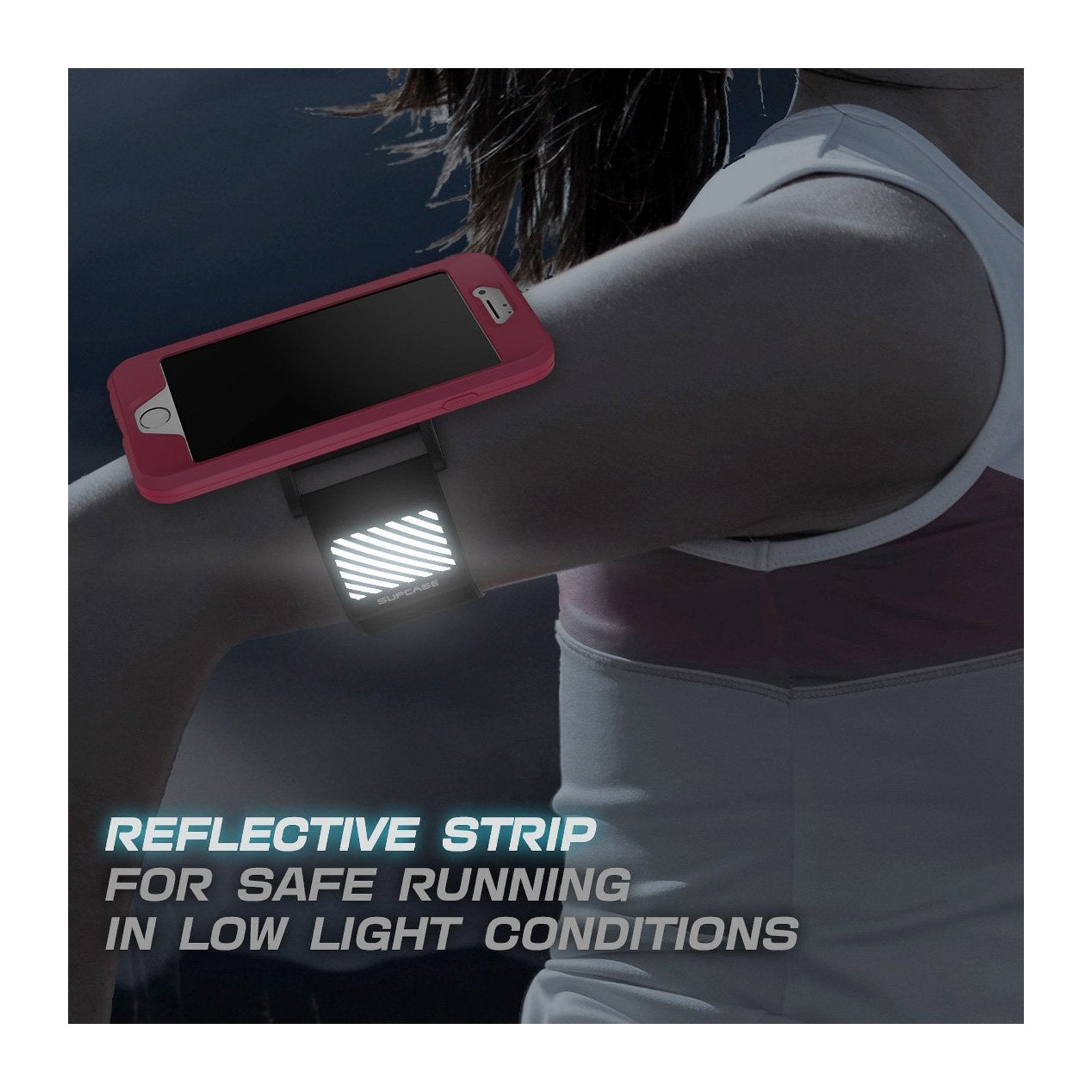 iPhone 7 Plus / 8 Plus Running Armband - Pink | Adjustable Workout Phone Holder for Gym, Jogging & Fitness Activities